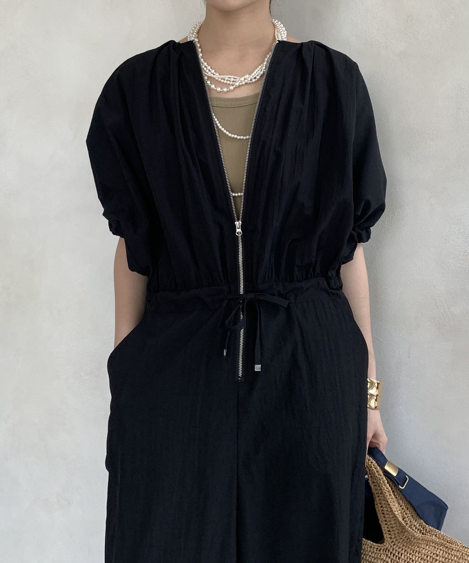 DOUDOU(ドゥドゥ) 【WEB限定】袖ギャザーオールインワン