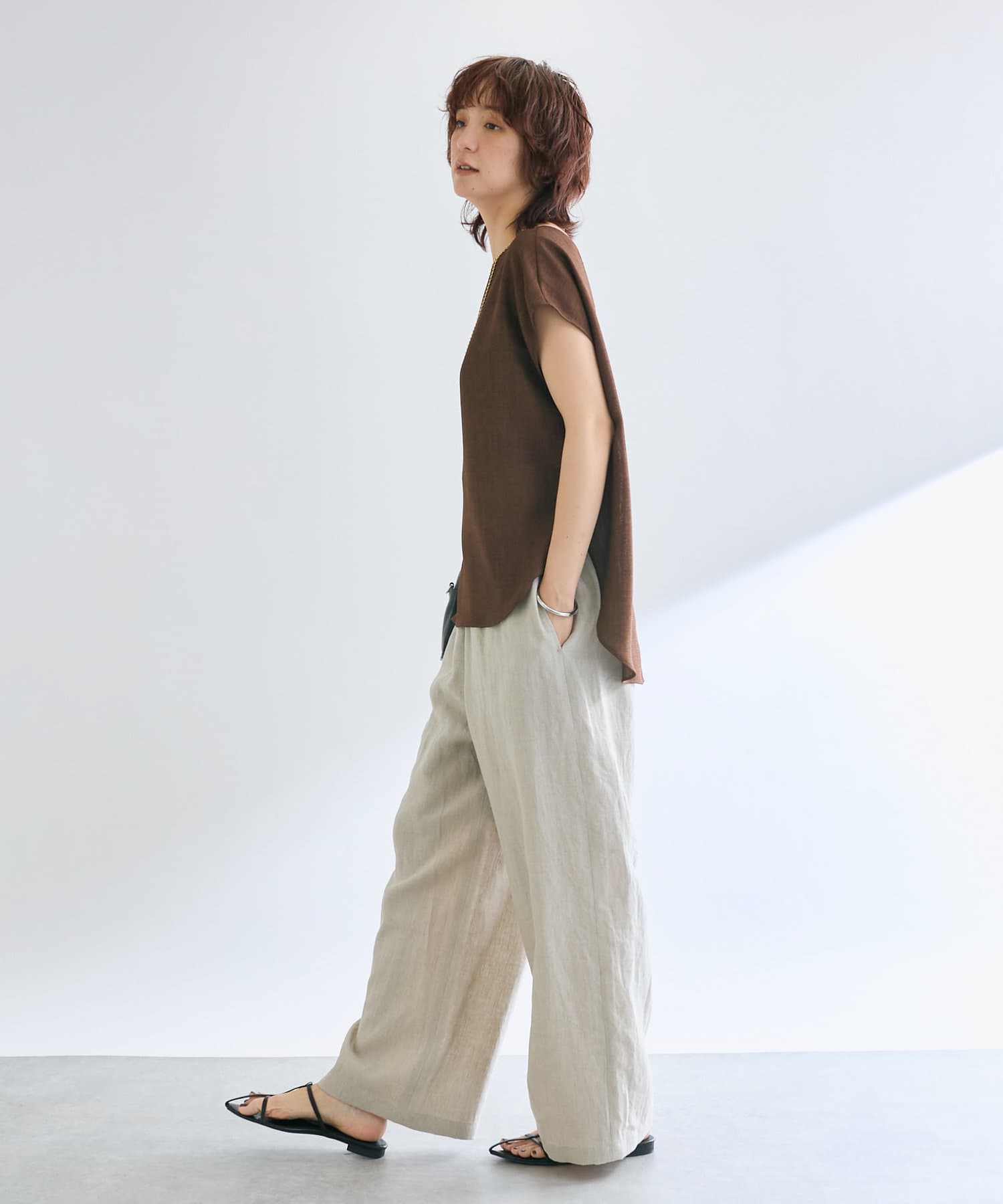 リネン ドロワーズパンツ ホワイト VINTAGE(ヴィンテージ) white drawers pants with lace レース