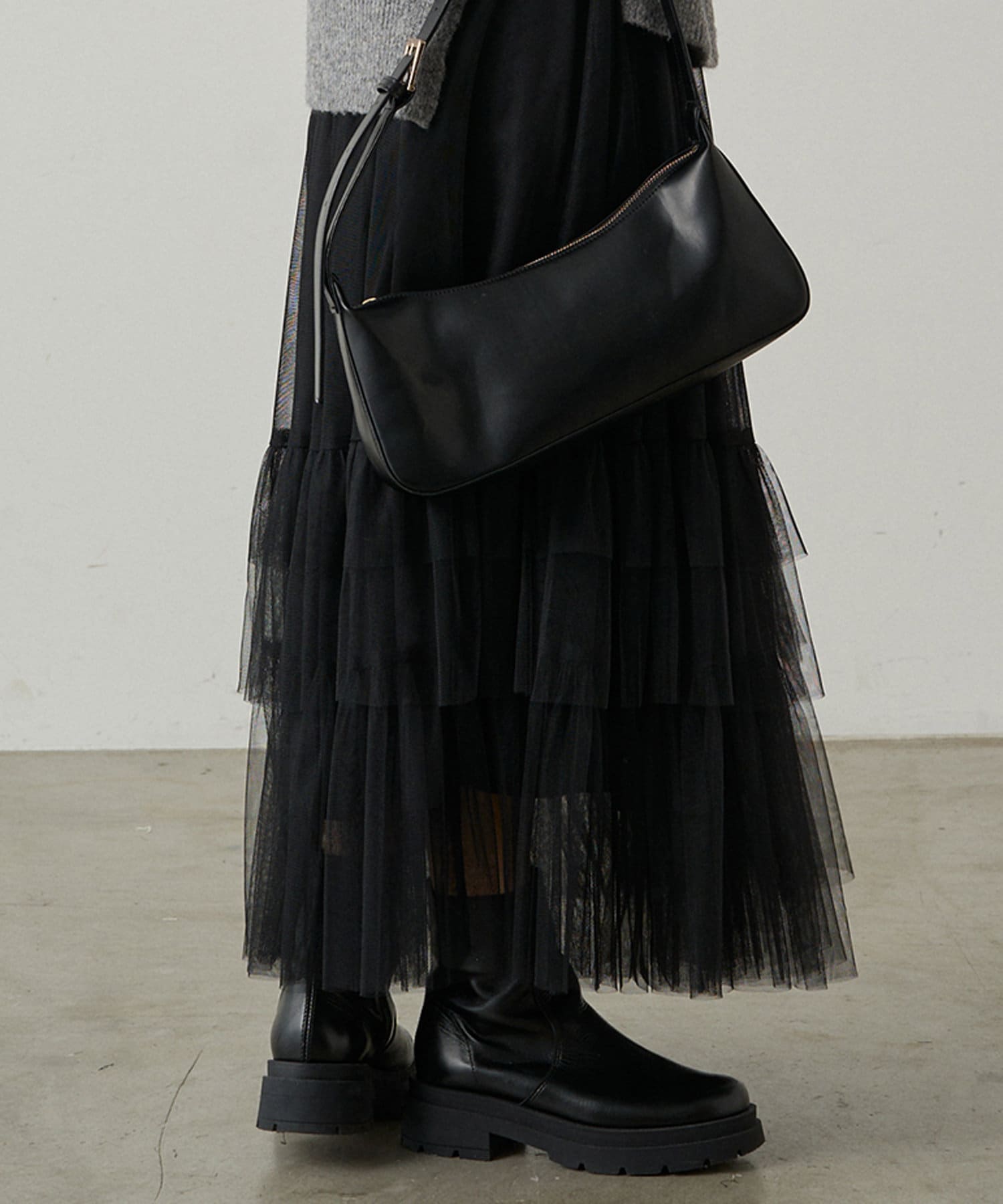 OUTLET(アウトレット) 【Loungedress】チュールティアードスカート