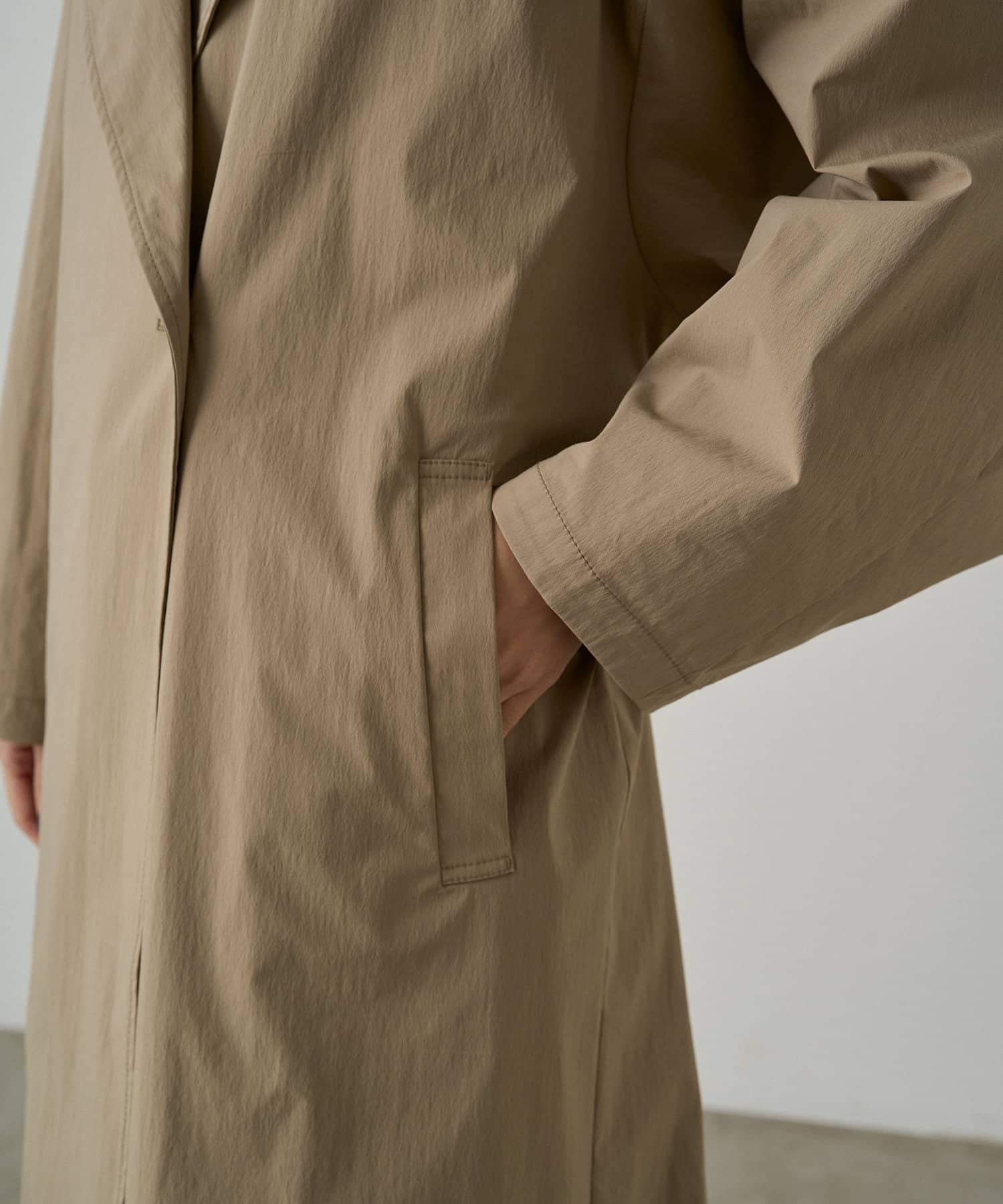 OUTLET(アウトレット) 【Loungedress】ワッシャータフタトレンチコート