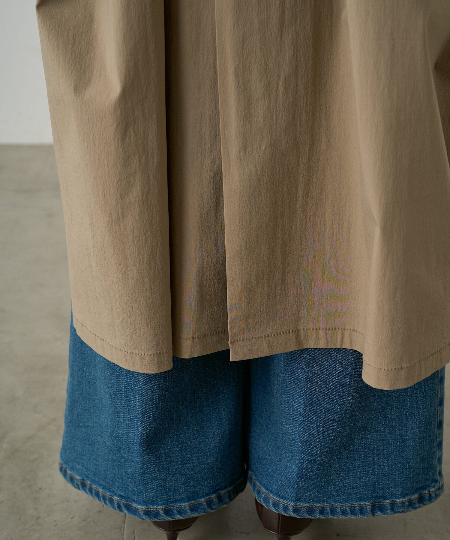 OUTLET(アウトレット) 【Loungedress】ワッシャータフタトレンチコート