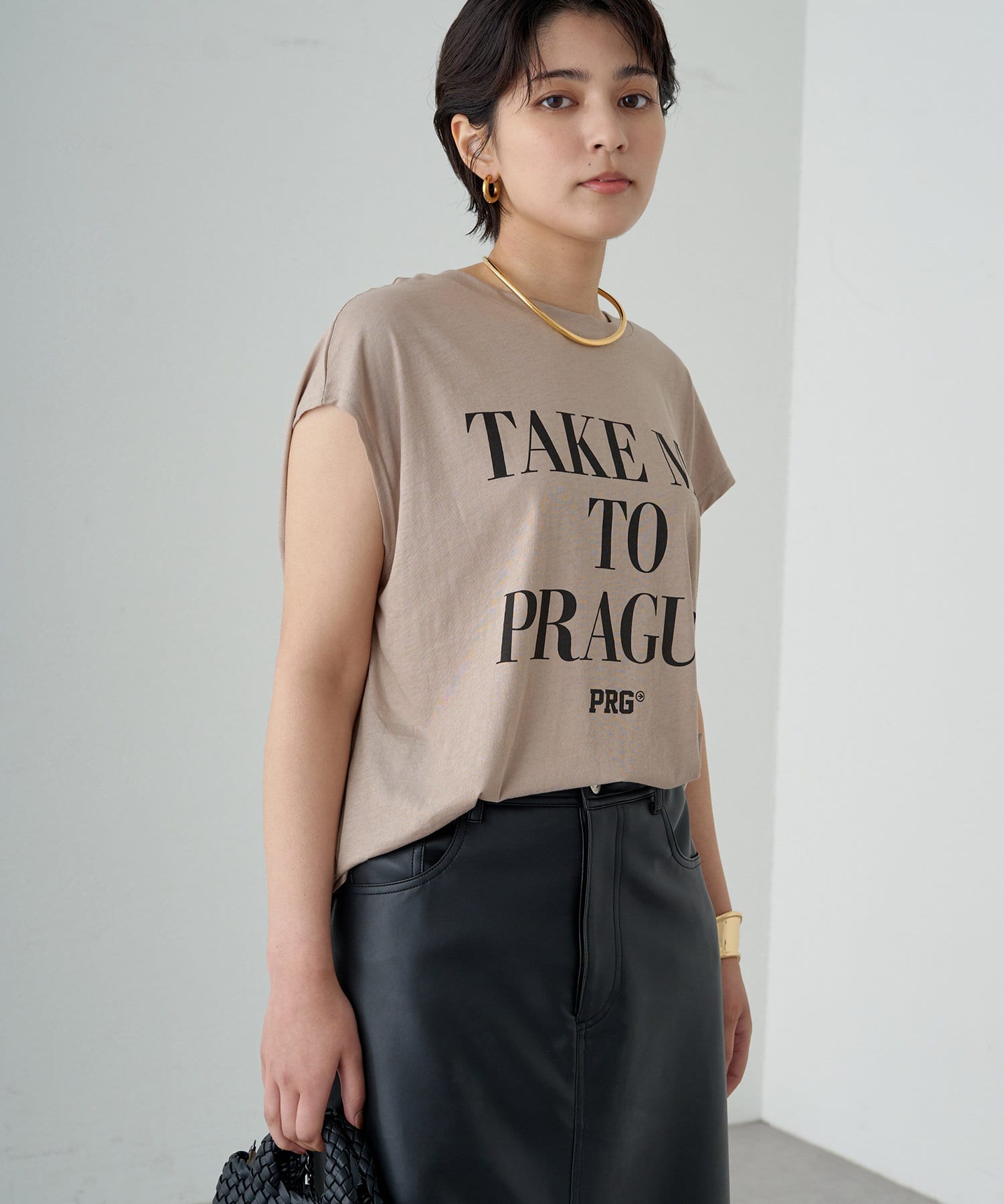 OUTLET(アウトレット) 【Loungedress】ロゴ2WAYフレンチTシャツ