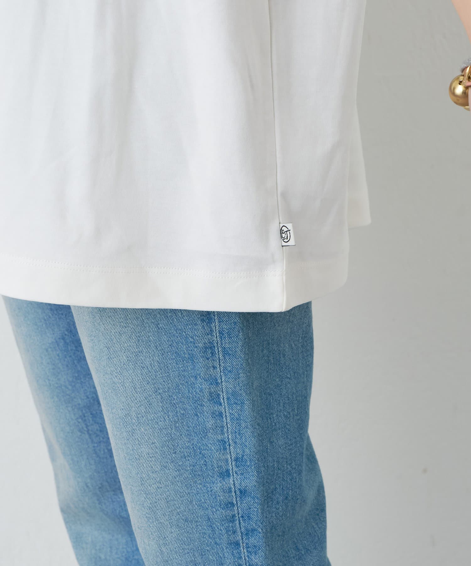 OUTLET(アウトレット) 【CIAOPANIC TYPY】シルケット天竺袖ロールアップ半袖Tee