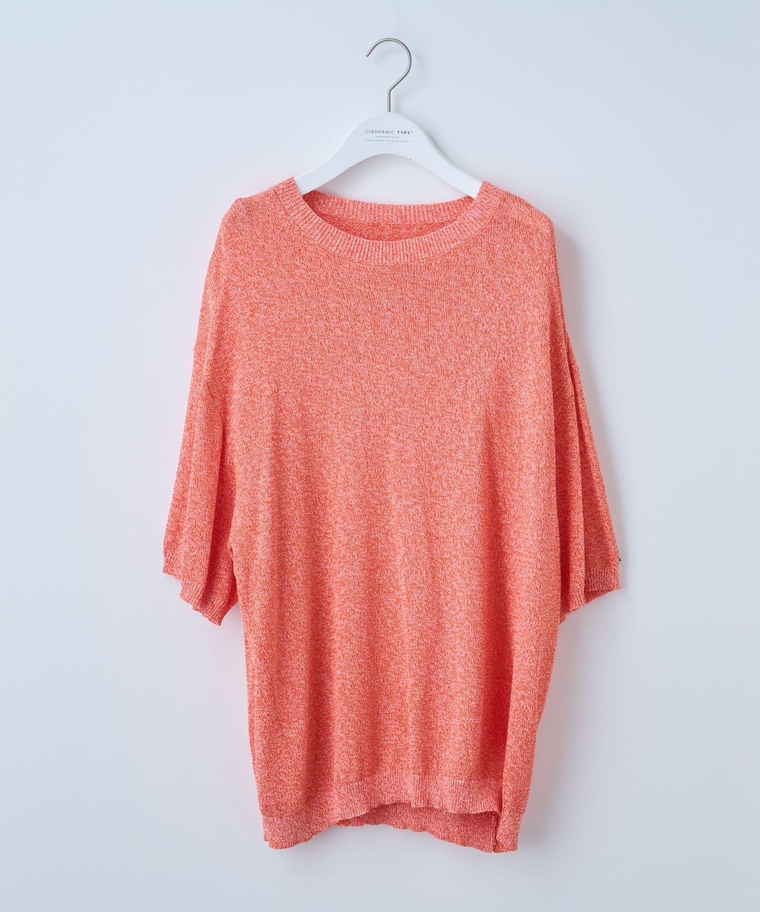 OUTLET(アウトレット) 【CIAOPANIC TYPY】リネンタッチ半袖強撚ニット