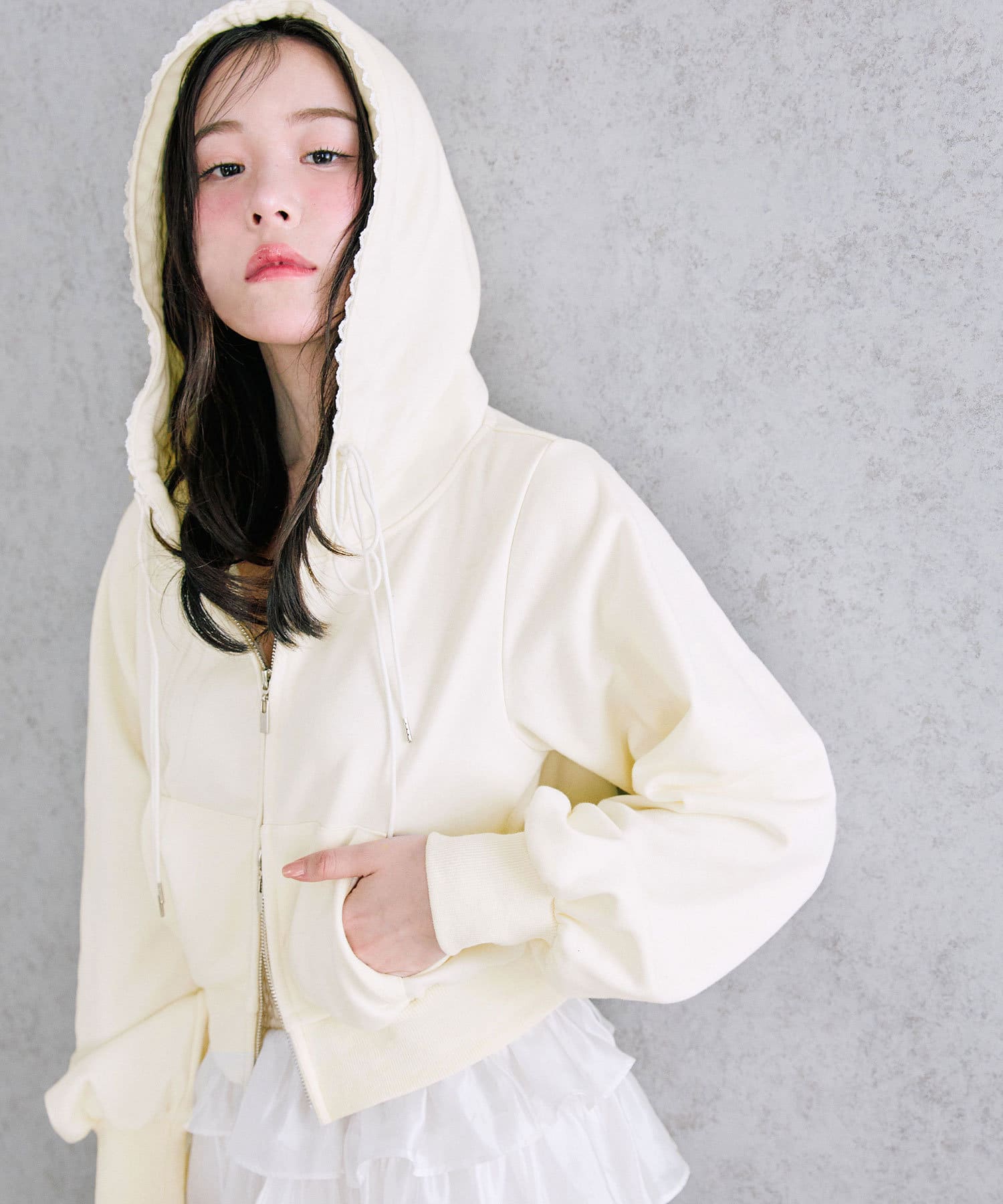 OLIVE des OLIVE(オリーブ デ オリーブ) フードリボンパーカー