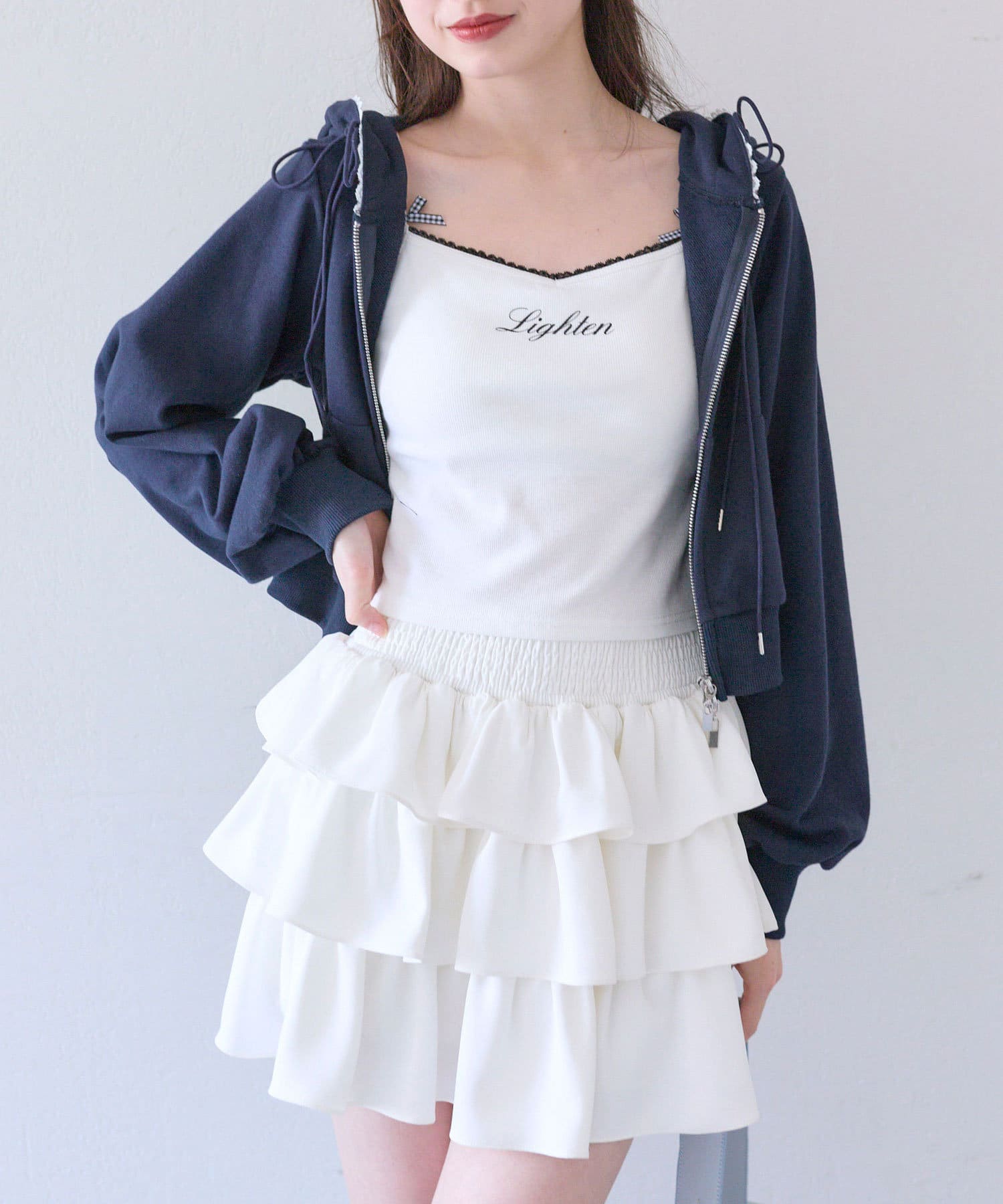 OLIVE des OLIVE(オリーブ デ オリーブ) フードリボンパーカー