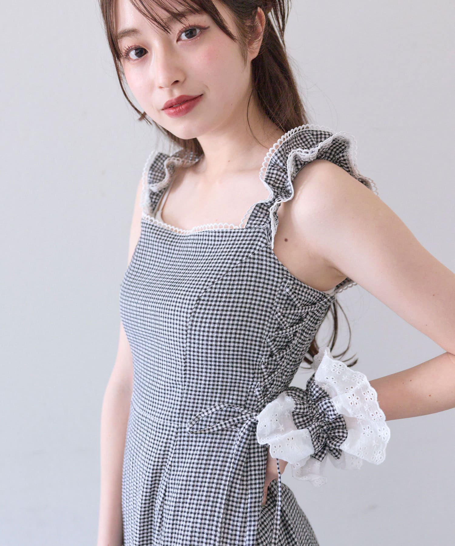 OLIVE des OLIVE(オリーブ デ オリーブ) サイドレースアップワンピース