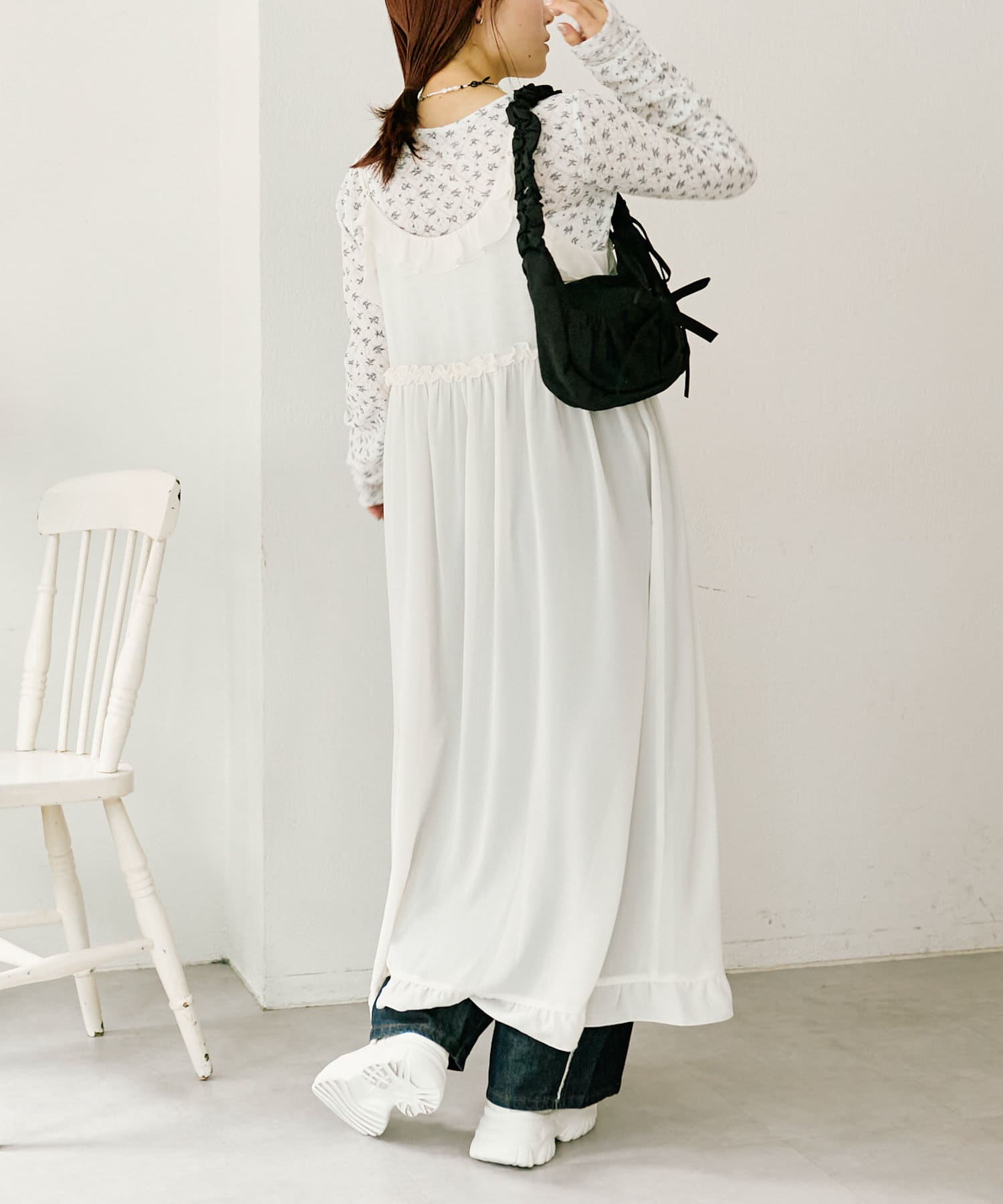w closet(ダブルクローゼット) ナイロンリボンショルダーバッグ