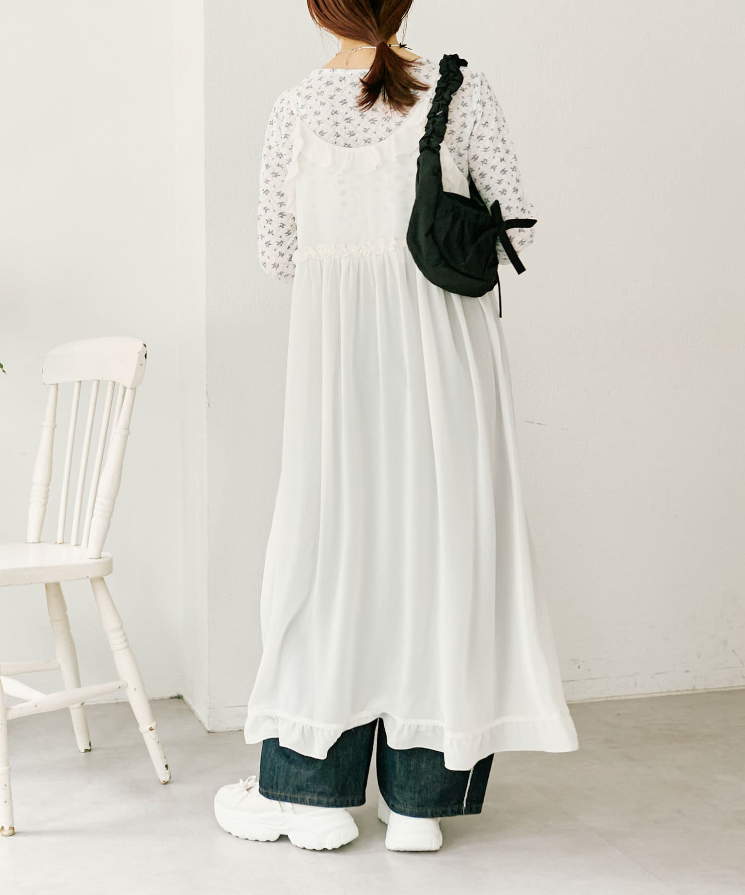 w closet(ダブルクローゼット) ナイロンリボンショルダーバッグ