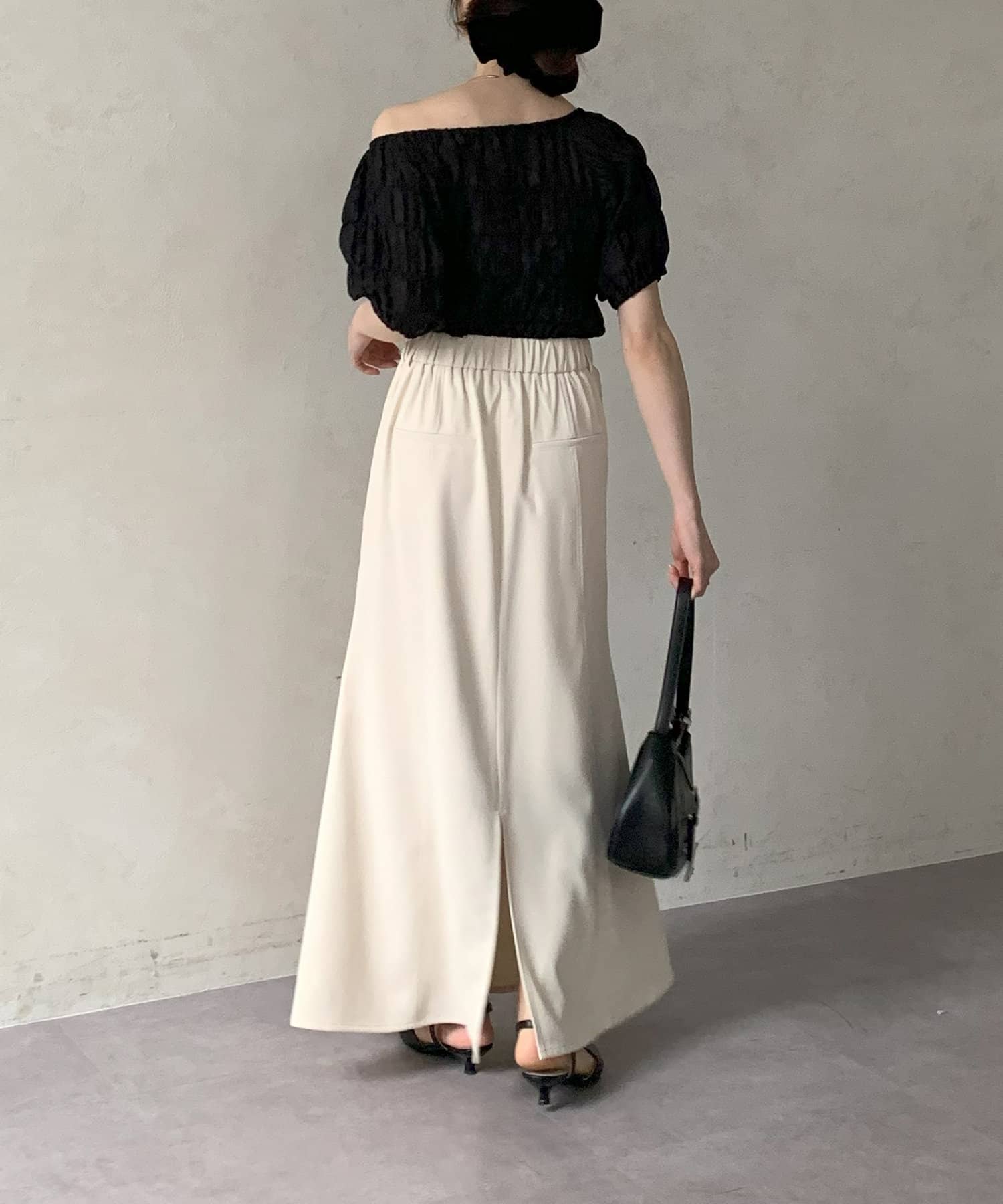 Thevon.(ゼヴォン) シャーリングシアーボートネックブラウス