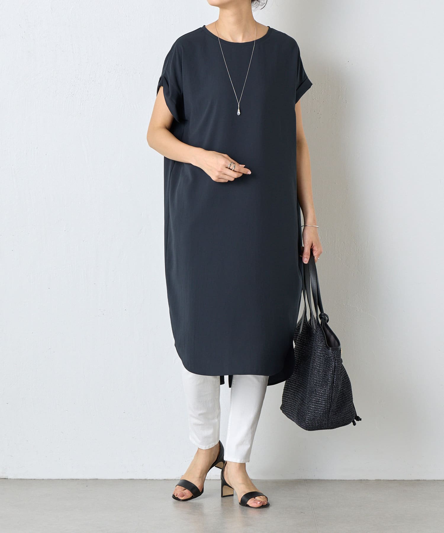 BEARDSLEY(ビアズリー) ストレッチジョーゼットフレンチワンピース