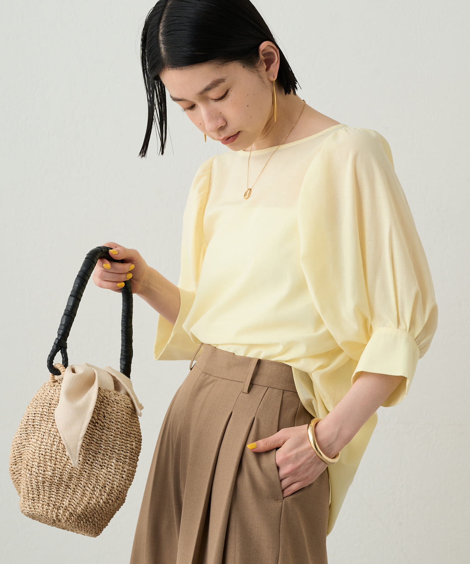 LOUNGEDRESS(ラウンジドレス) シアーパフブラウス