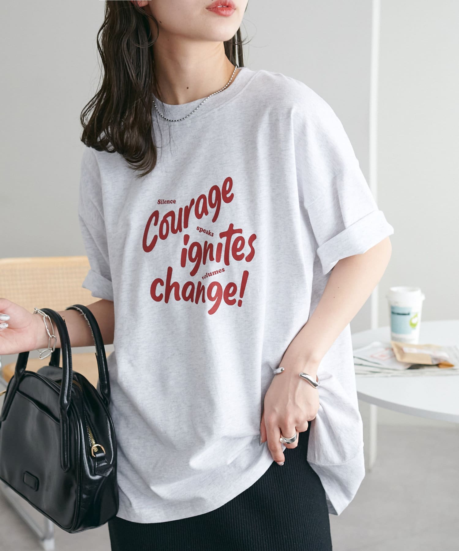 DISCOAT(ディスコート) 【WEB限定】COURAGEビッグ半袖Tシャツ