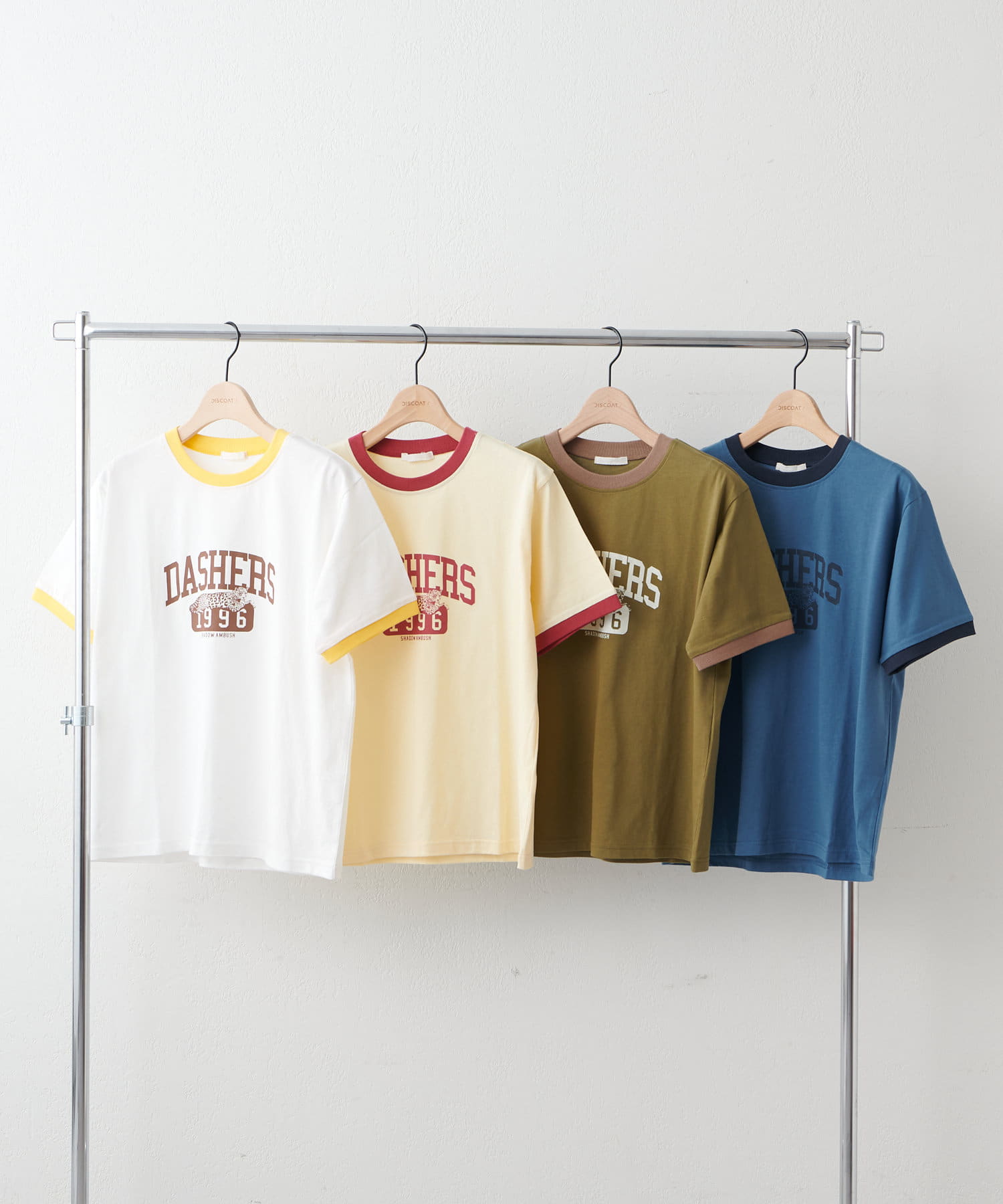 DISCOAT(ディスコート) 【ユニセックス/WEB限定】DASHERSリンガーTシャツ