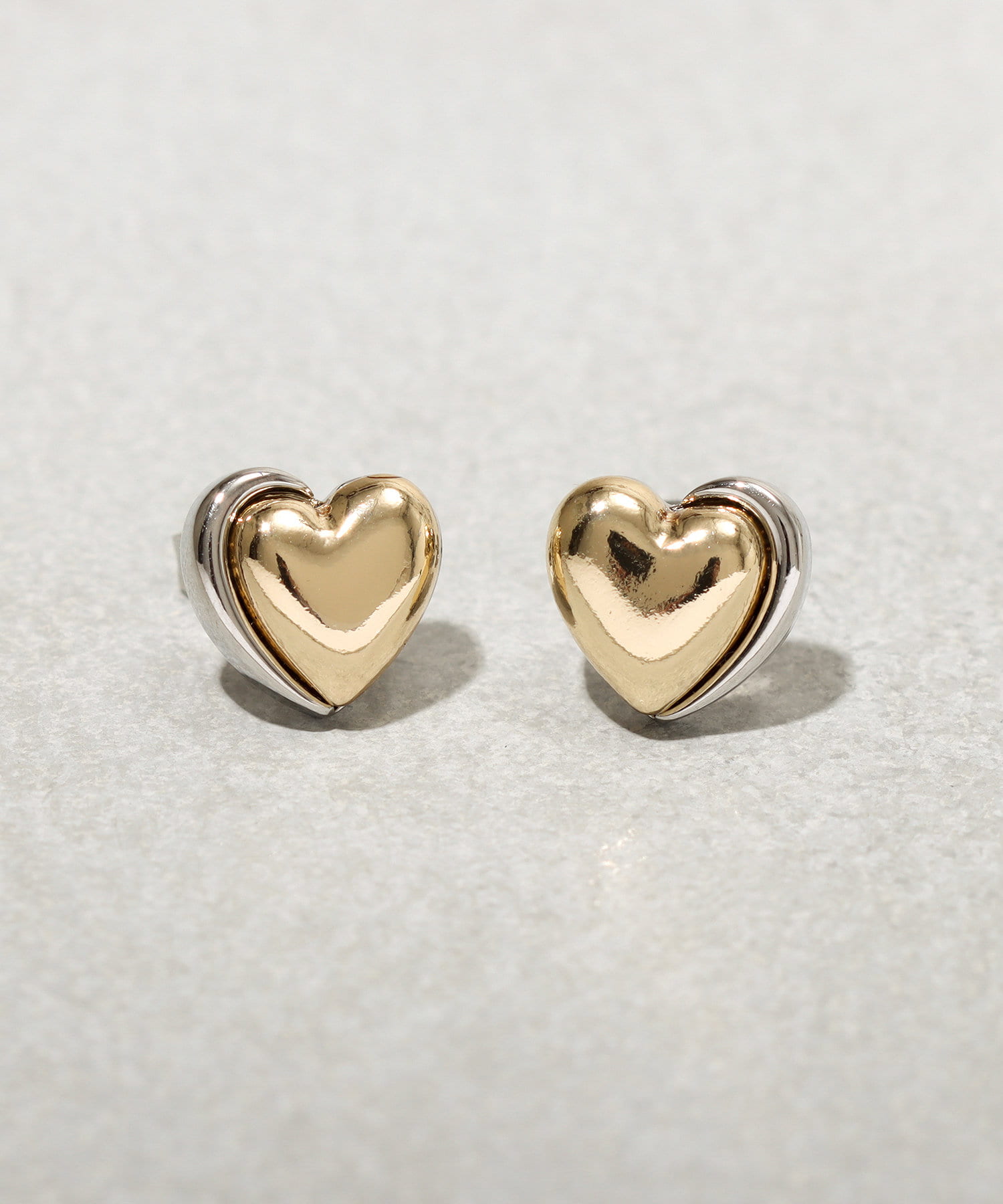 3COINS(スリーコインズ) ダブルハートピアス