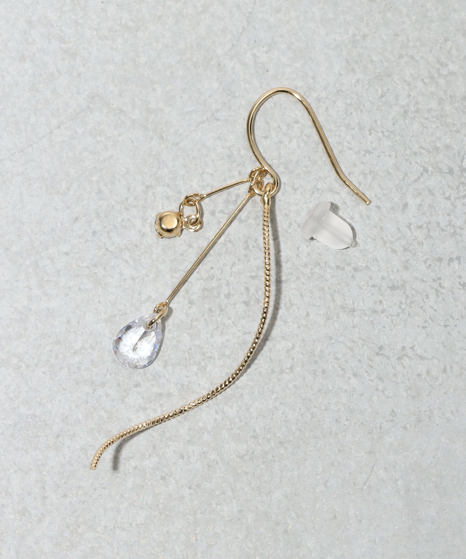 3COINS(スリーコインズ) ガラスドロップメタルピアス