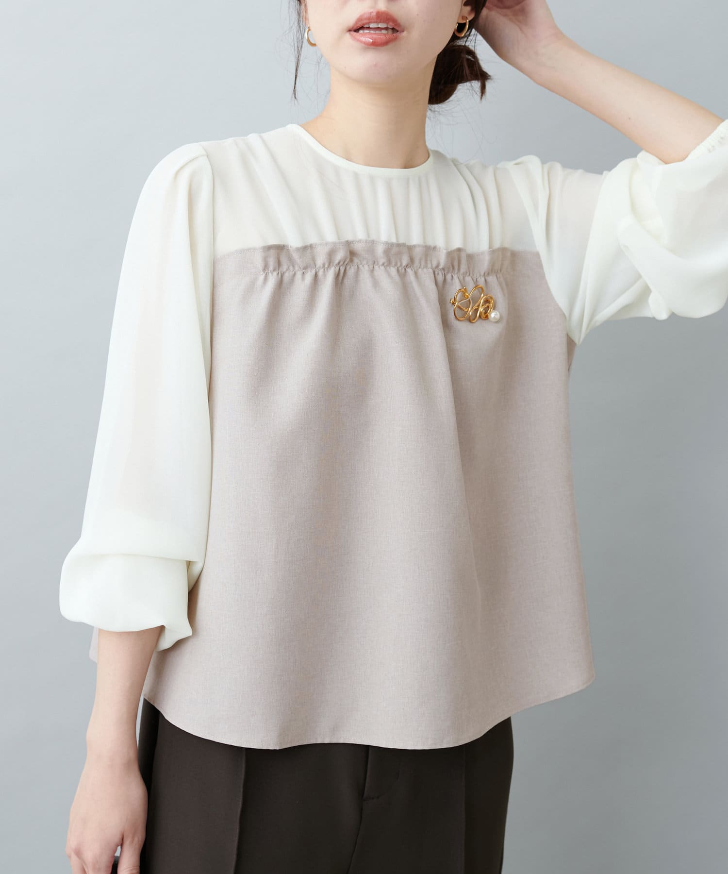 natural couture】キレイめブラウス+スカートセットアップ | NICE 