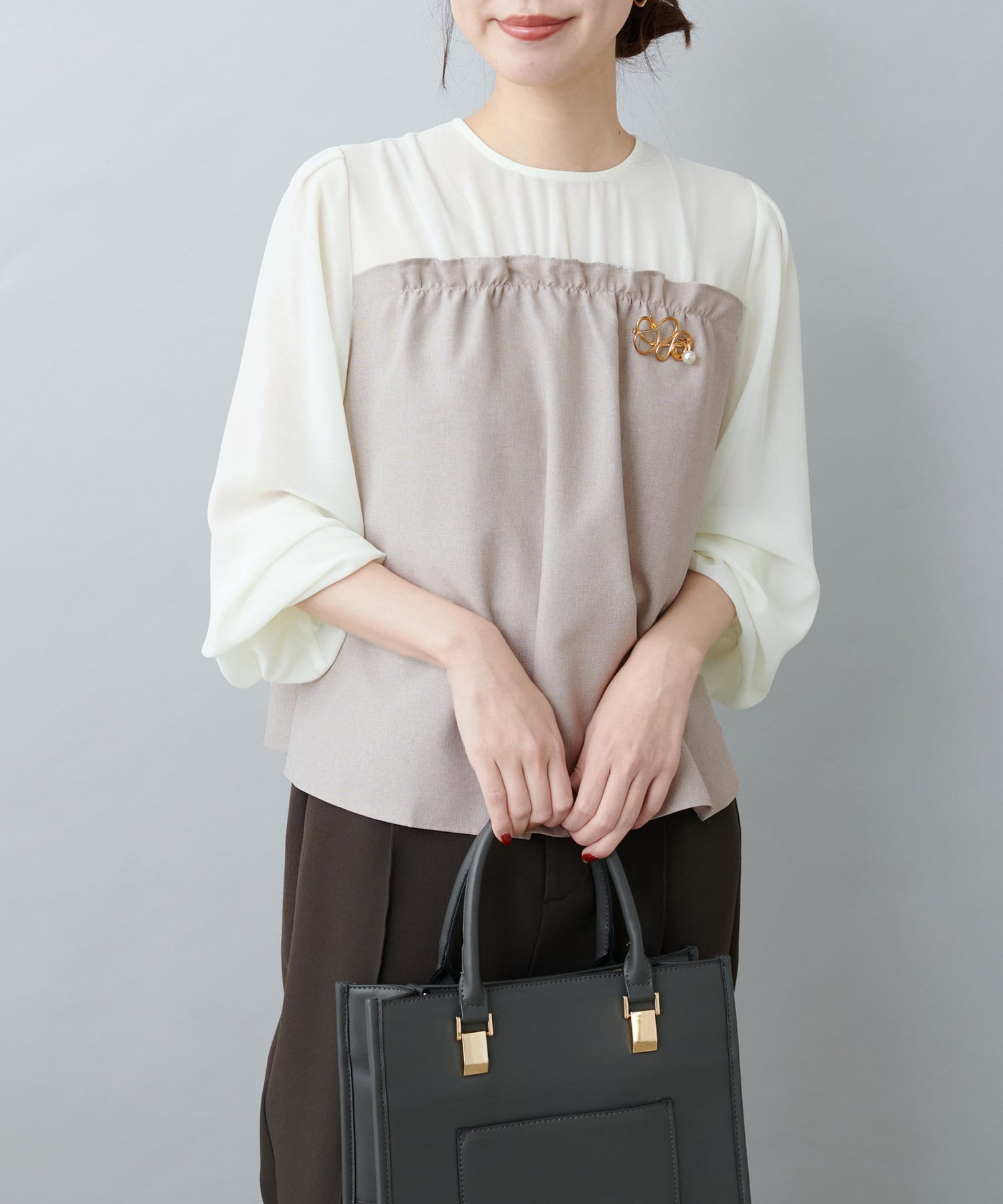 natural couture】キレイめブラウス+スカートセットアップ | NICE 