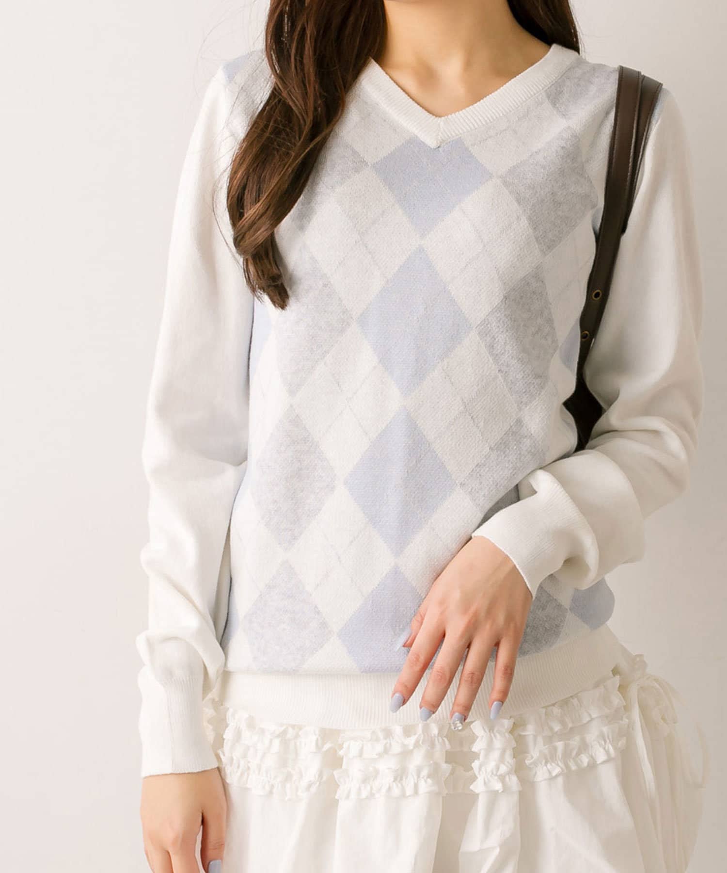 NICE CLAUP / OLIVE des OLIVE OUTLET(ナイスクラップ  / オリーブ デ オリーブ アウトレット) 【OLIVE des OLIVE】アーガイルニット