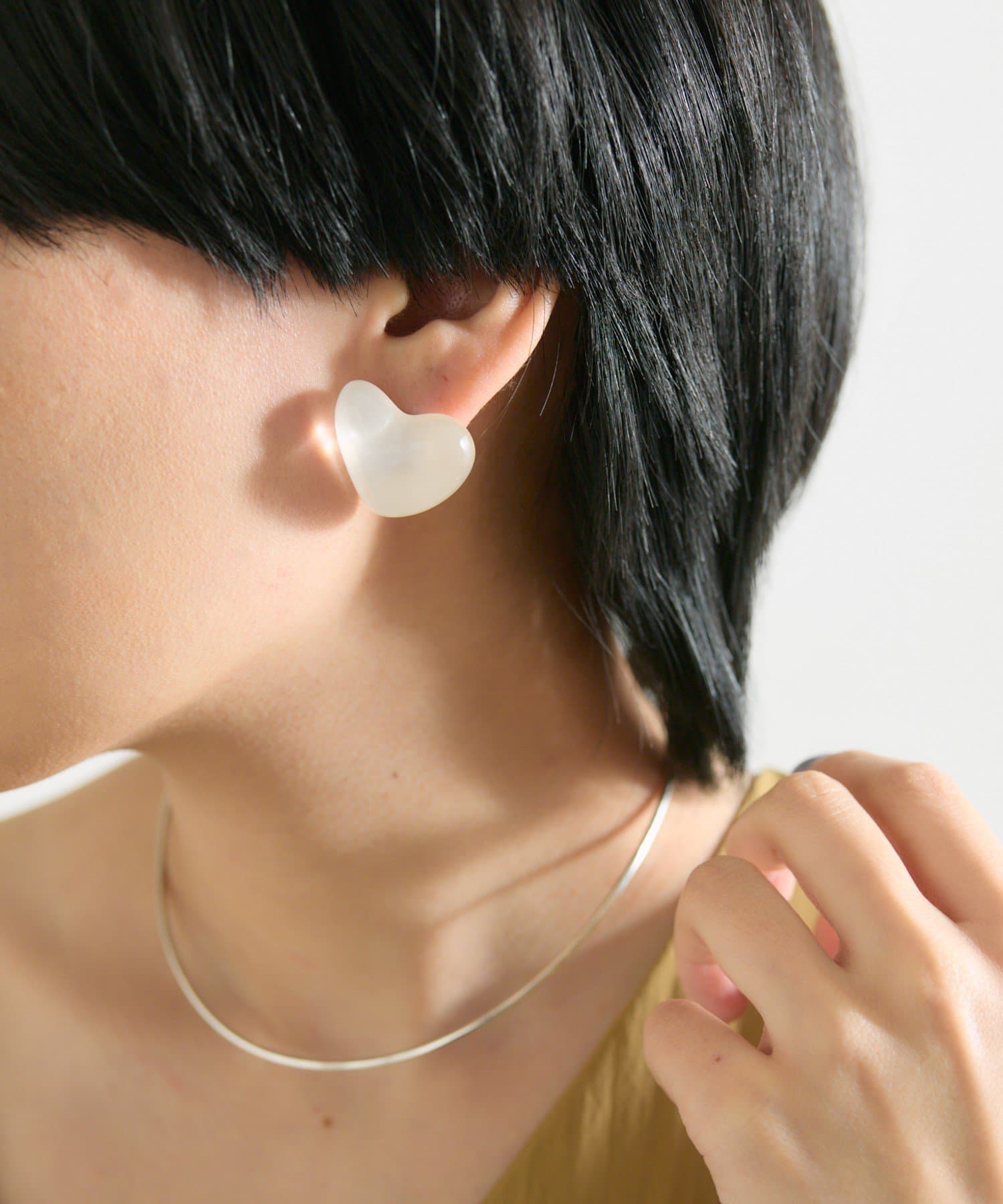ear PAPILLONNER(イア パピヨネ) 《WEB＆一部店舗限定》ぷっくりクリアハートピアス