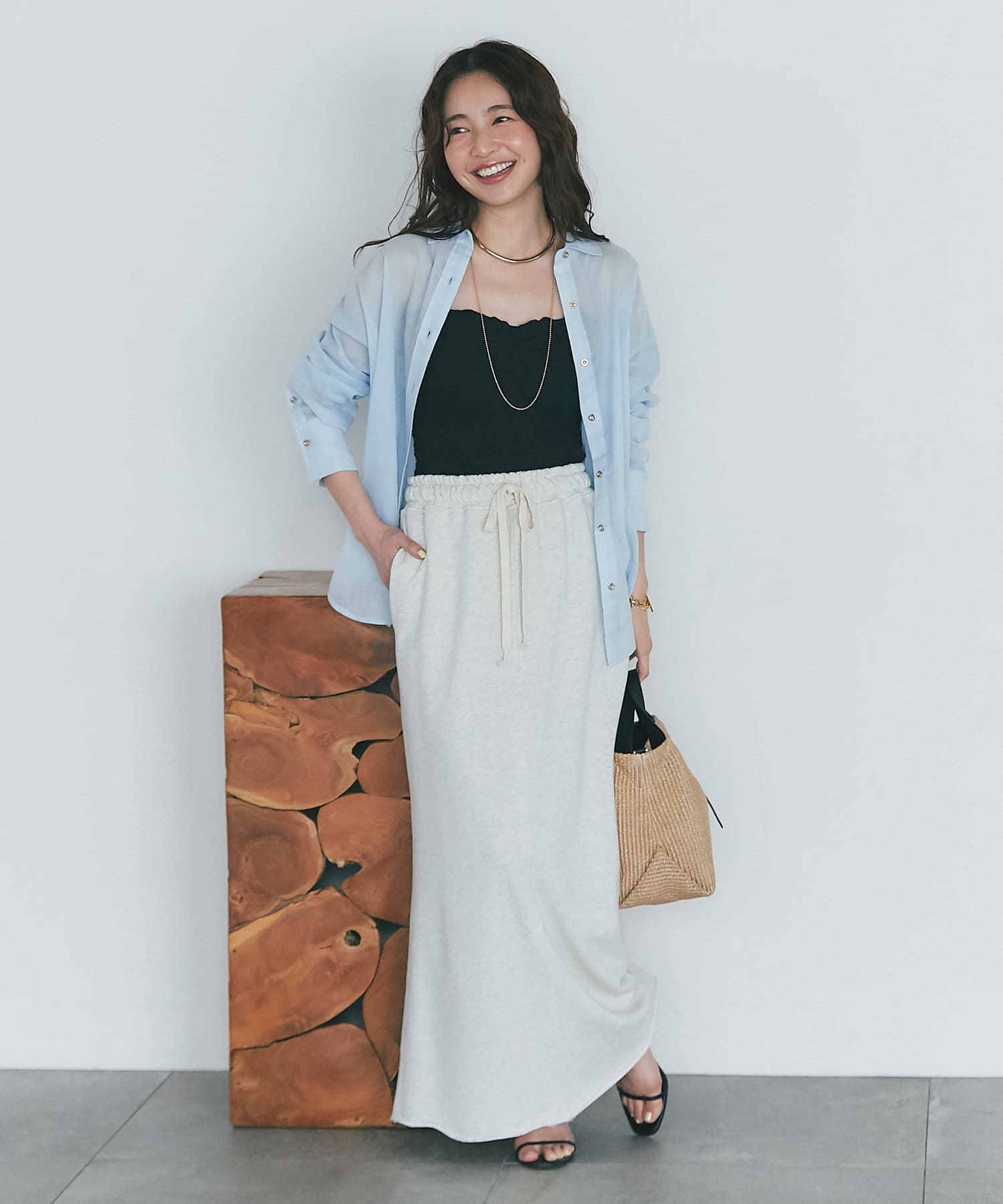 La boutique BonBon(ラブティックボンボン) 【主役級キャミ】カップ付きシャーリングキャミ