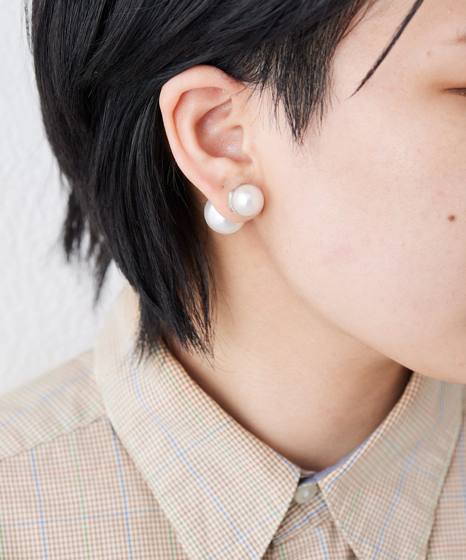 ear PAPILLONNER(イア パピヨネ) レディース インサイドボールピアス ホワイト