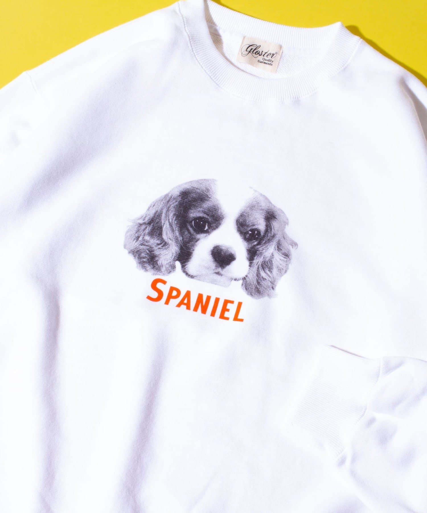 GLOSTER新定番である犬猫プリントシリーズのプルオーバースウェットが再登場！形は前回同様リラックスシルエット/ビッグシルエット、ドロップショルダーで、男女問わず着ていただけるユニセックスアイテムで