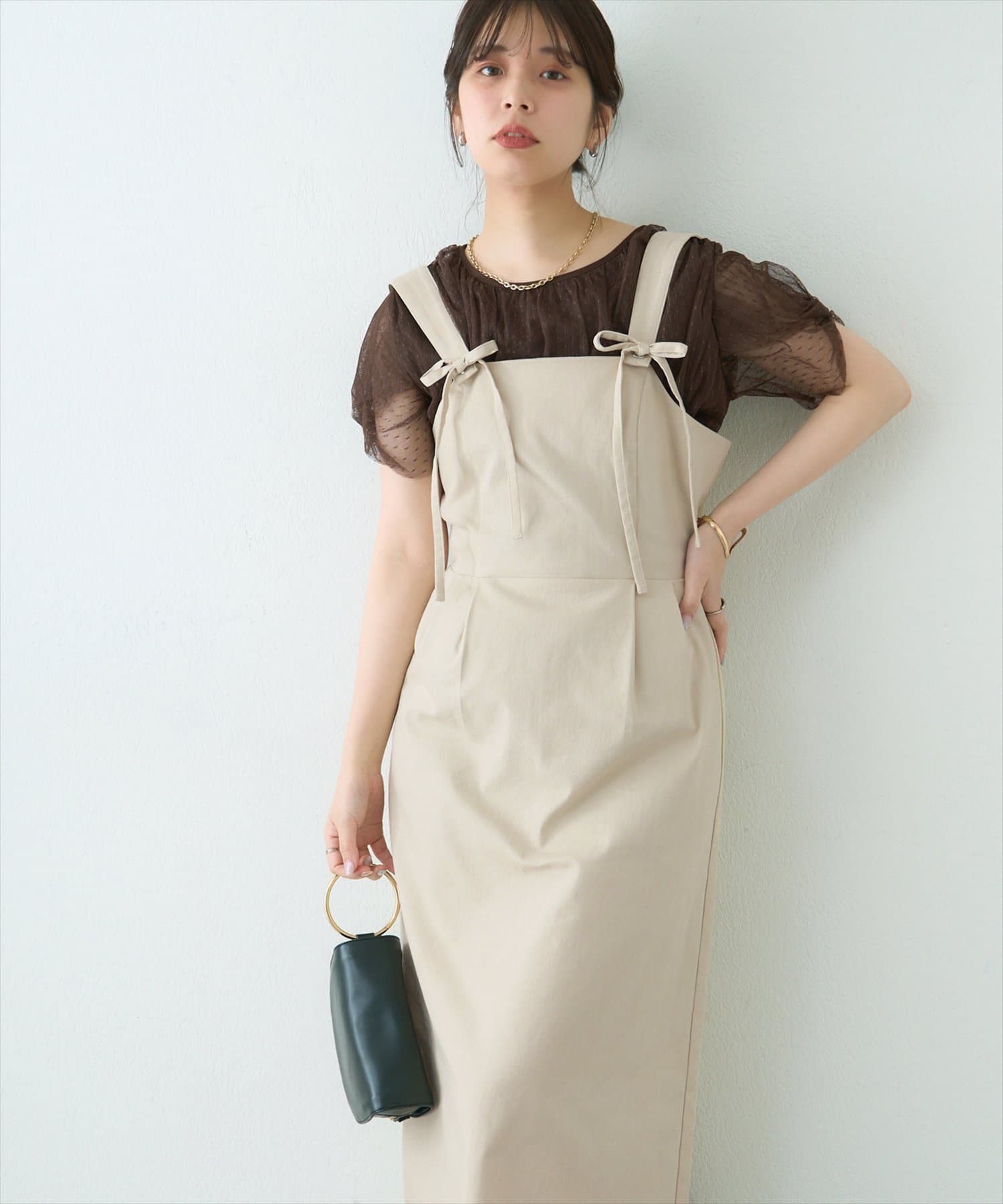 リボンディティールジャンスカワンピース | natural couture リボンディティールジャンスカワンピース | natural couture
