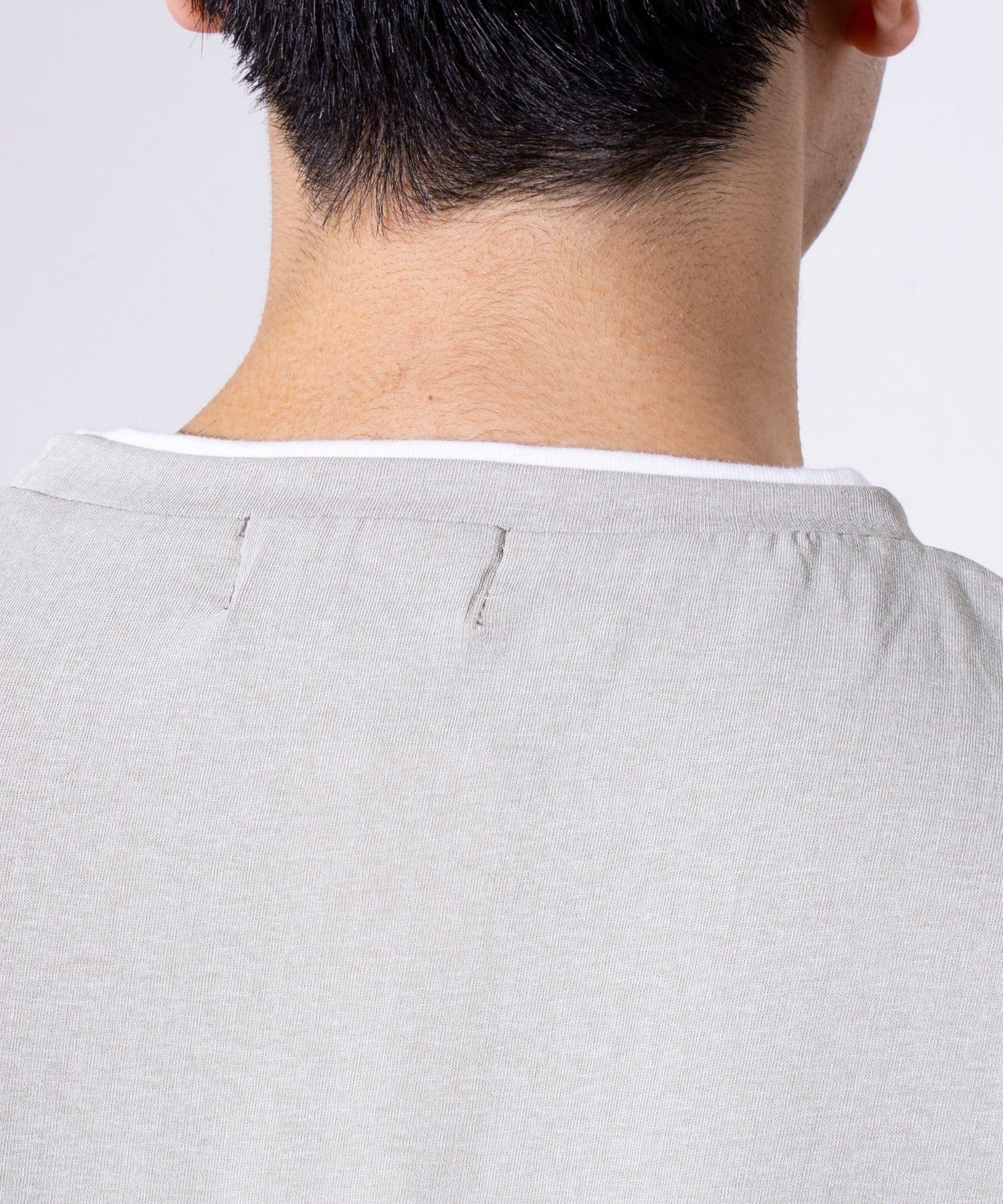 FREDY & GLOSTER(フレディ アンド グロスター) 【GLOSTER】フェード加工 天竺 フェイクレイヤード ロングスリーブTシャツ