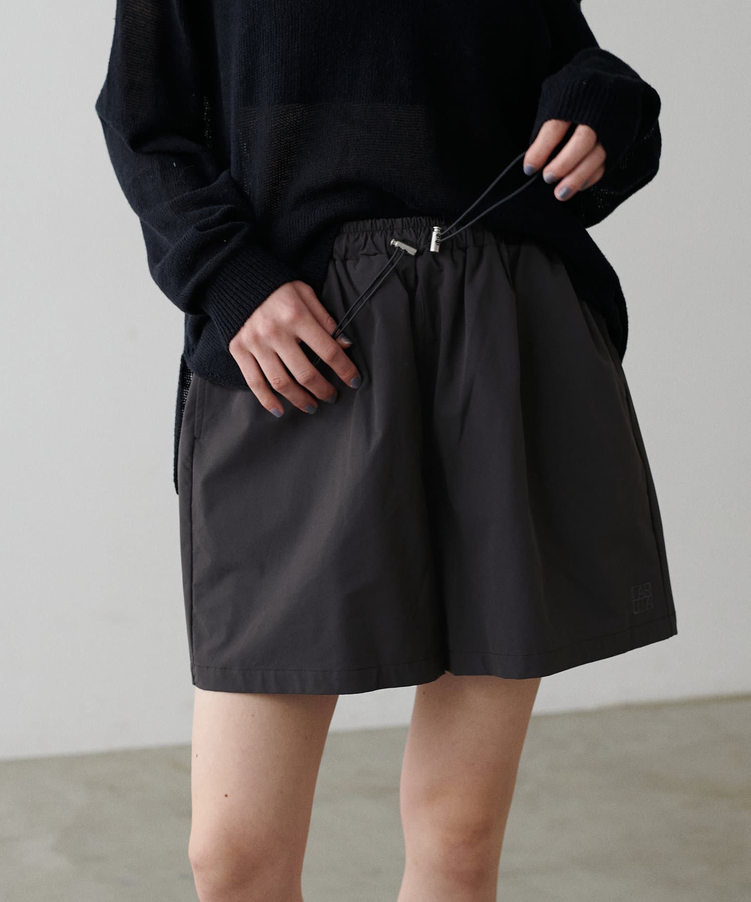 LARUTA(ラルータ) ウエストストリングショートパンツ