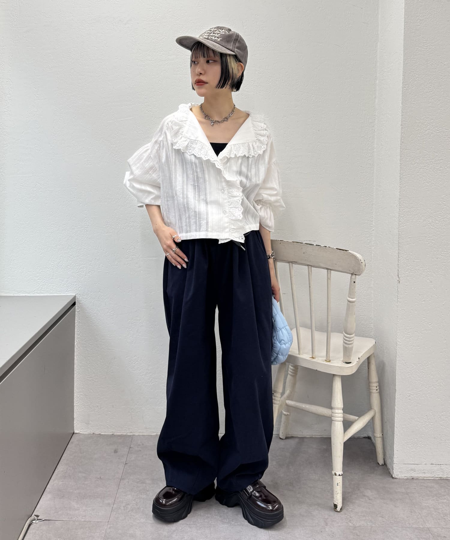 w closet(ダブルクローゼット) カラーロゴキャップ