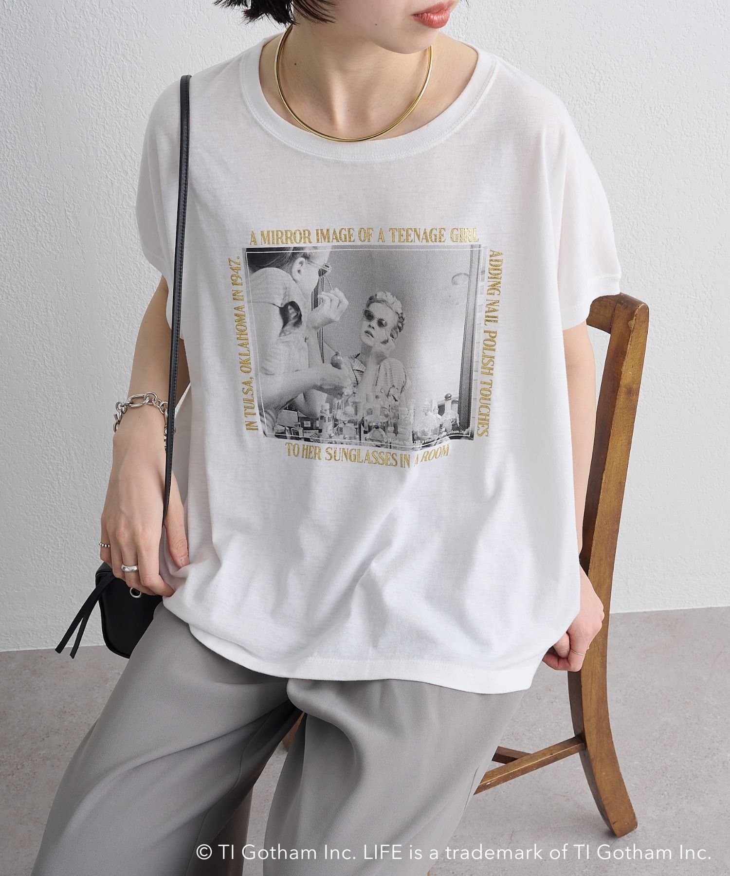 Omekashi(オメカシ) 【GOOD ROCK SPEED】LIFE PC フォトフレンチTシャツ