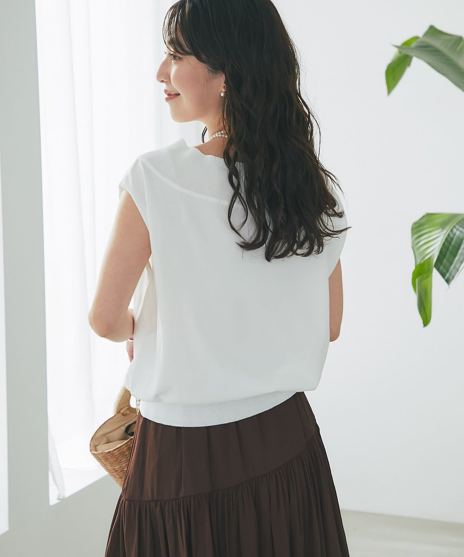 最強美人見え】クールタッチUVオフショルフレンチニット | La