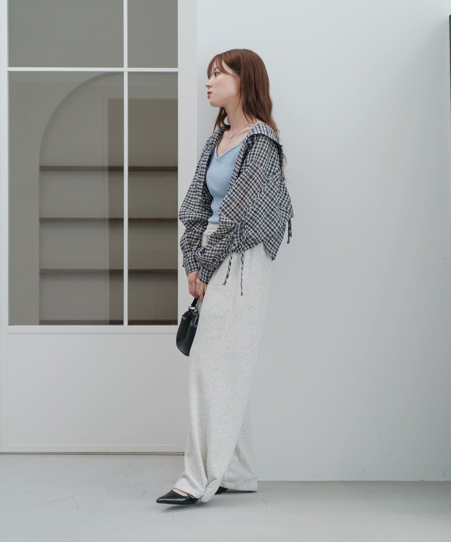 kastane 【初夏まで着れる】カットアウトBIGスウェット グレー Kastane（カスタネ）の「カットアウトスウェット（スウェット