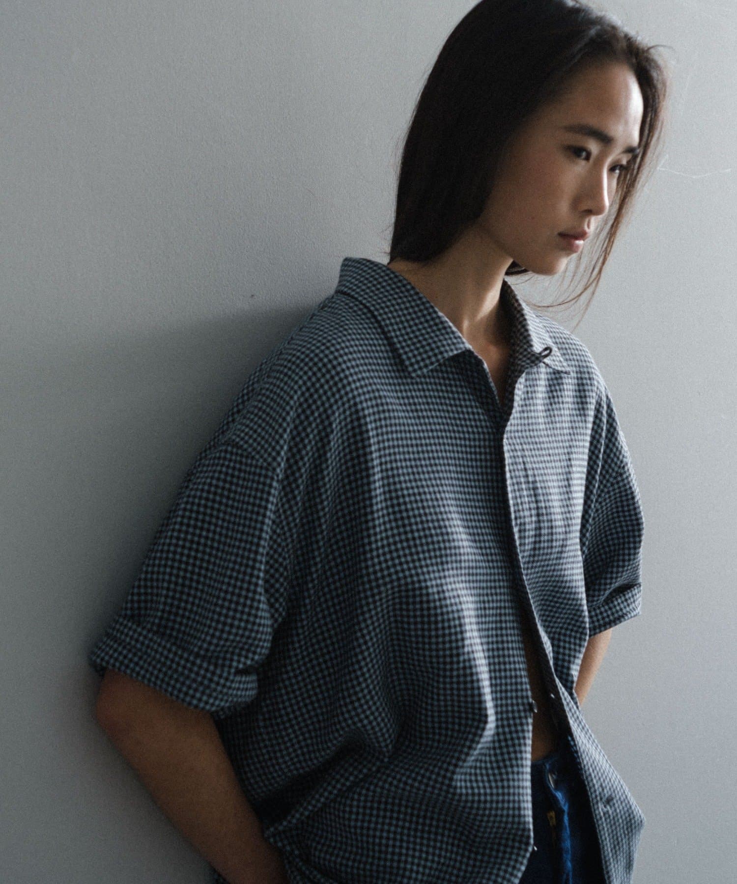 Pasterip(パセリ) レディース Patterned shirt-gingham check サックスブルー