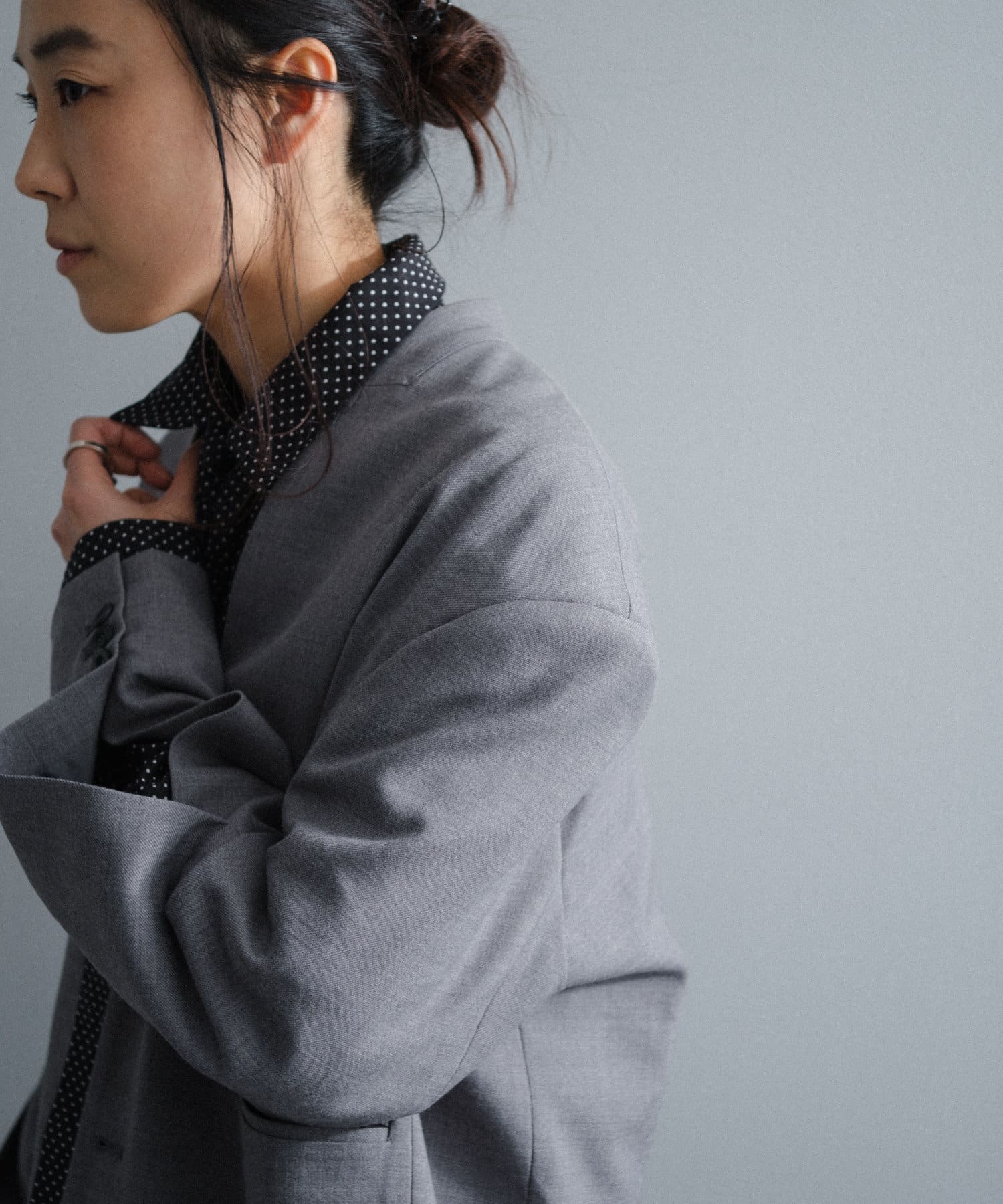 Pasterip(パセリ) Patterned tie shirt-dot