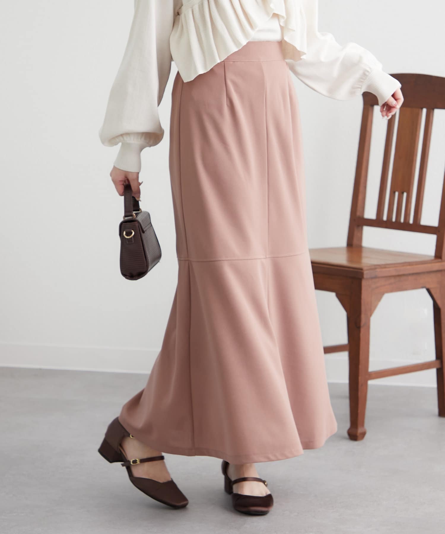 大人フェミニン】ジョーゼットポンチマーメイドスカート | NICE CLAUP