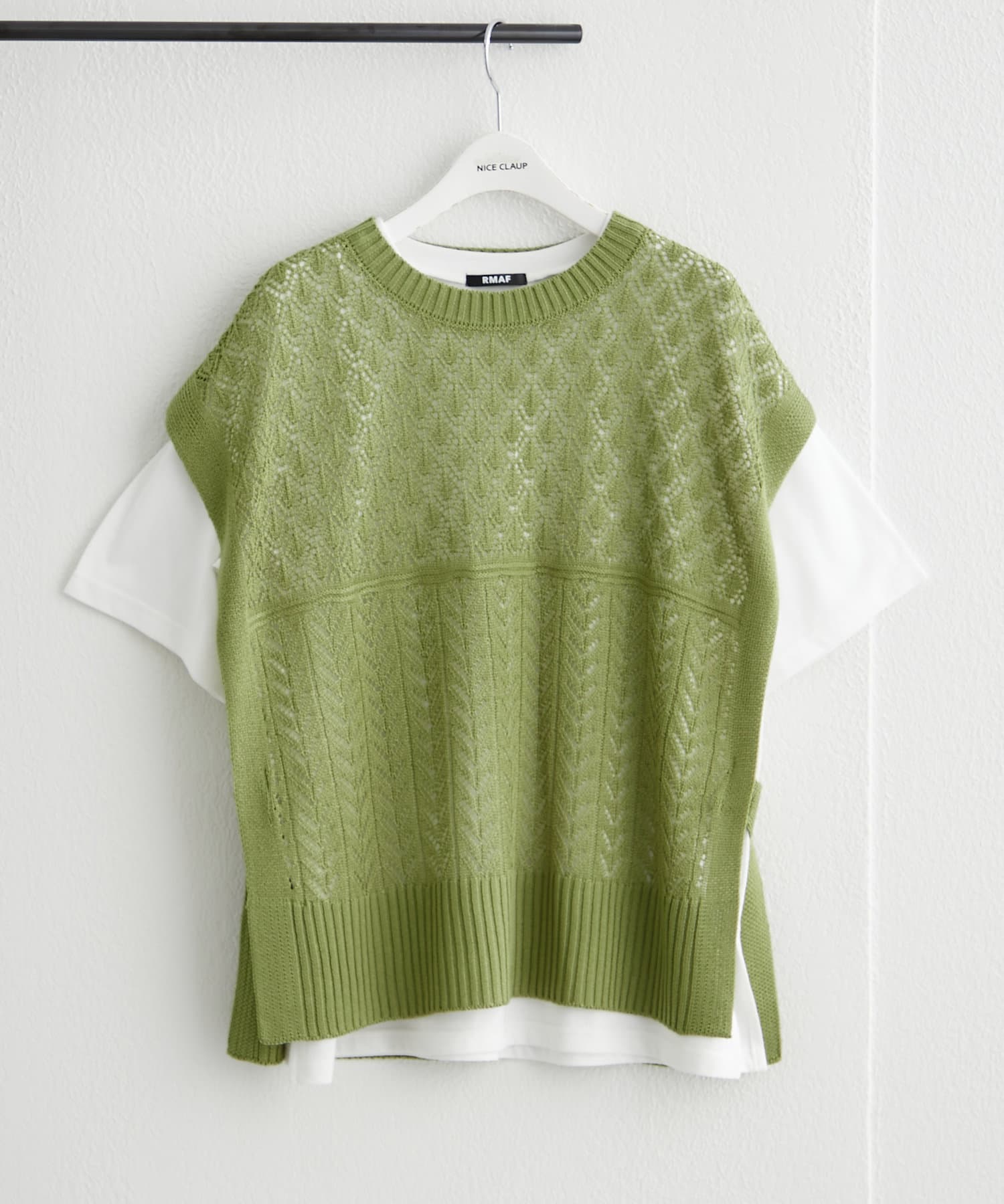 NICE CLAUP / OLIVE des OLIVE OUTLET(ナイスクラップ  / オリーブ デ オリーブ アウトレット) 新色登場【お得なセットitem】透かしベスト+TシャツSET