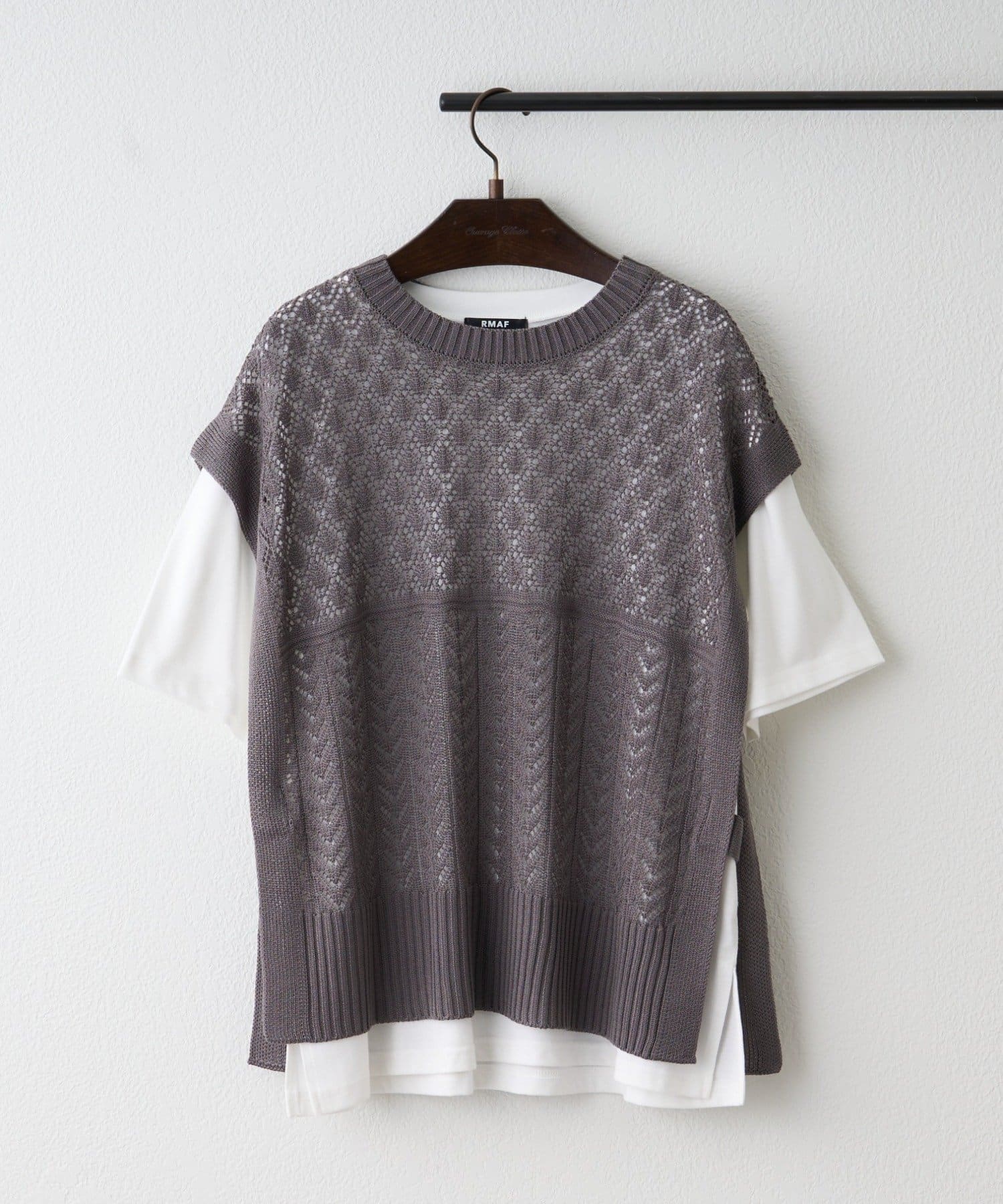 NICE CLAUP / OLIVE des OLIVE OUTLET(ナイスクラップ  / オリーブ デ オリーブ アウトレット) 新色登場【お得なセットitem】透かしベスト+TシャツSET