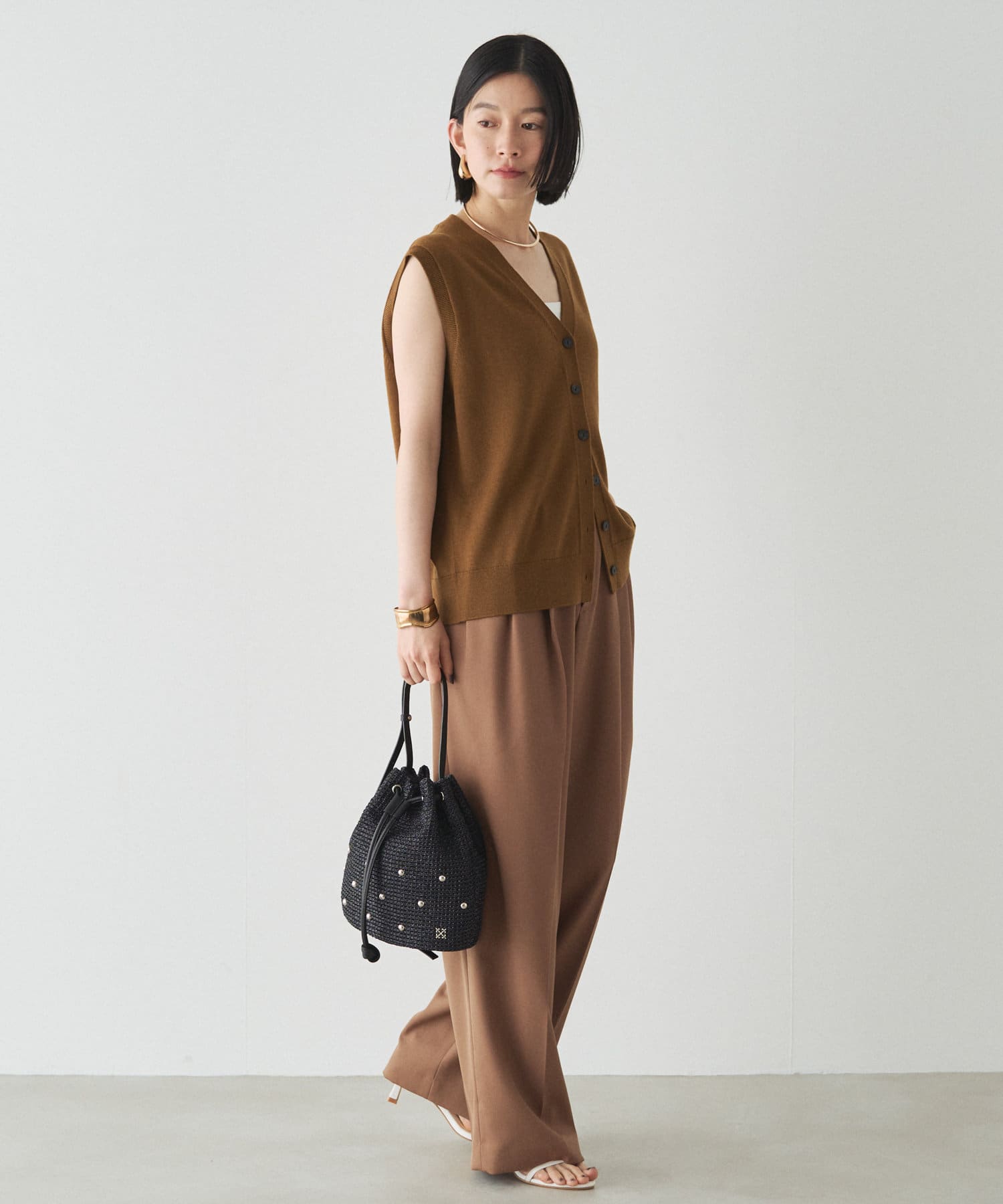 russet(ラシット) スタッズカゴバッグ
