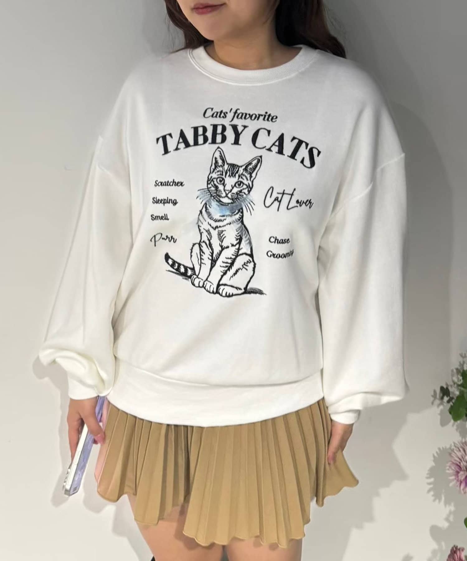 NICE CLAUP / OLIVE des OLIVE OUTLET(ナイスクラップ  / オリーブ デ オリーブ アウトレット) 【RMAF】リボンネコスウェット