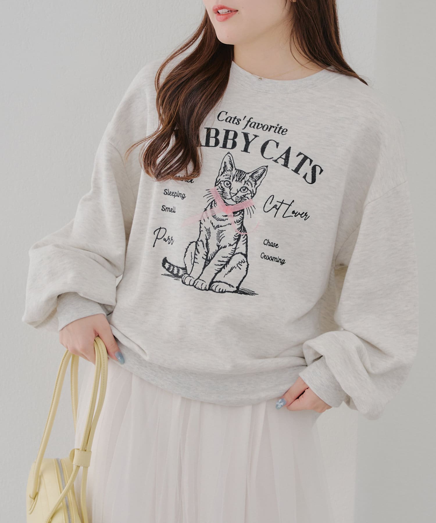 NICE CLAUP / OLIVE des OLIVE OUTLET(ナイスクラップ  / オリーブ デ オリーブ アウトレット) 【RMAF】リボンネコスウェット