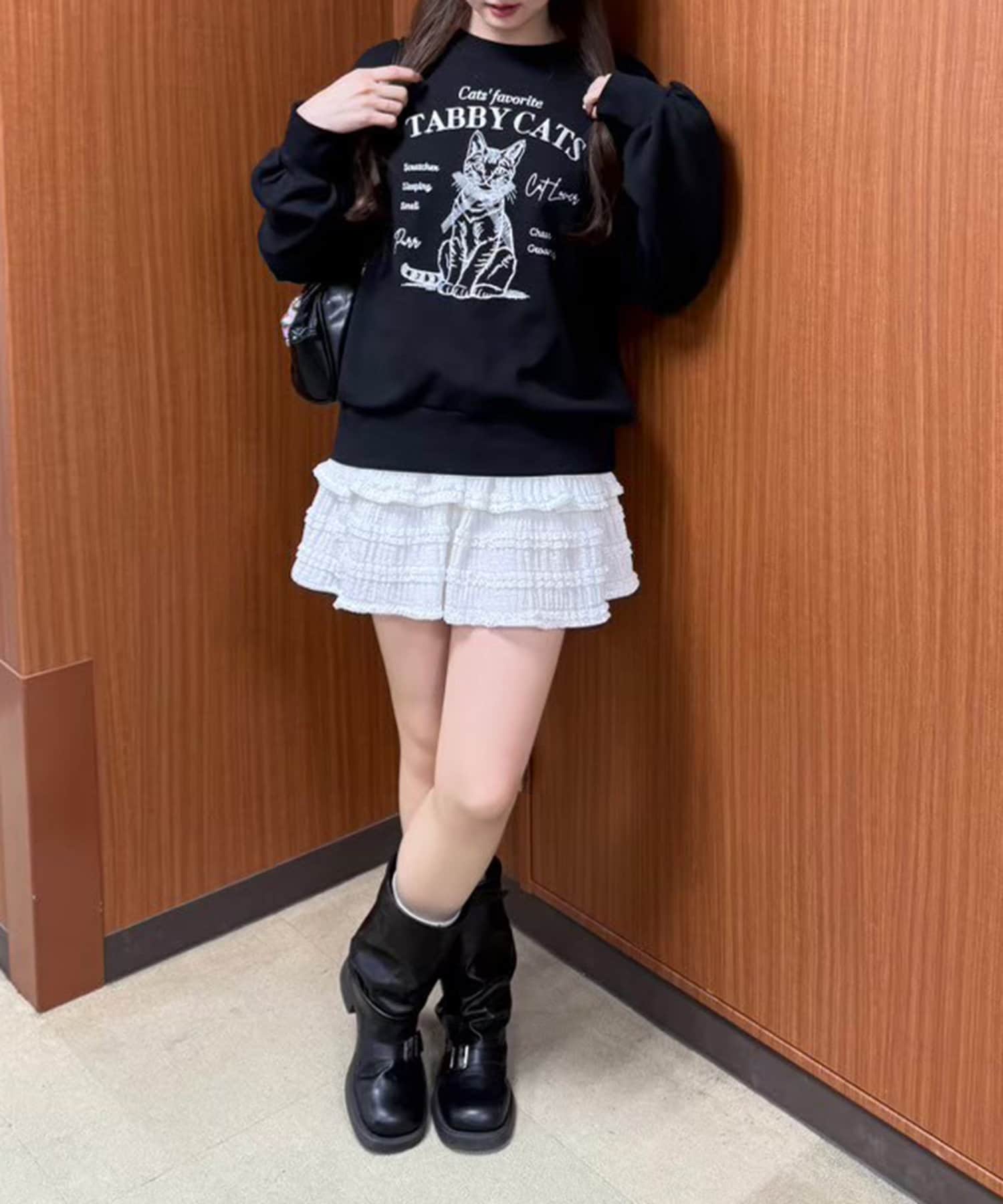 NICE CLAUP / OLIVE des OLIVE OUTLET(ナイスクラップ  / オリーブ デ オリーブ アウトレット) 【RMAF】リボンネコスウェット