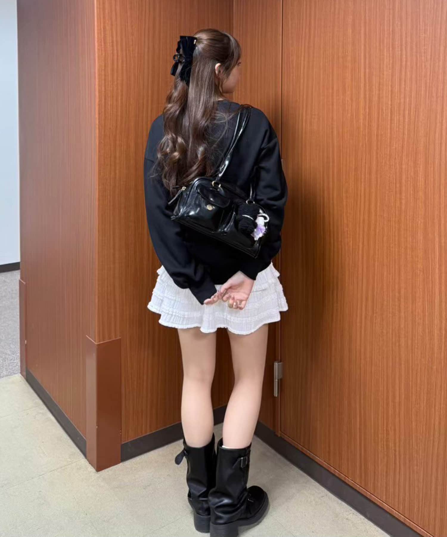 NICE CLAUP / OLIVE des OLIVE OUTLET(ナイスクラップ  / オリーブ デ オリーブ アウトレット) 【RMAF】リボンネコスウェット