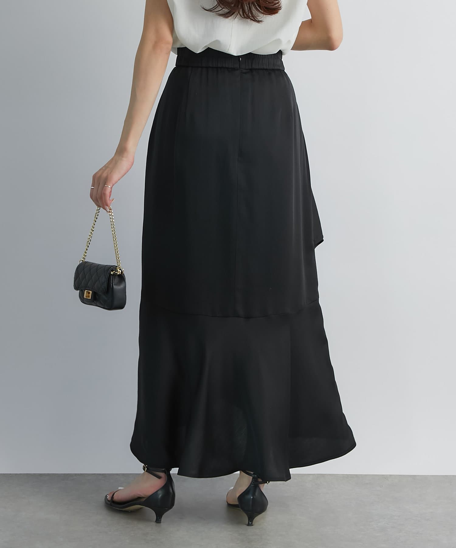 La boutique BonBon(ラブティックボンボン) 【美シルエット】アシメラッフルスカート