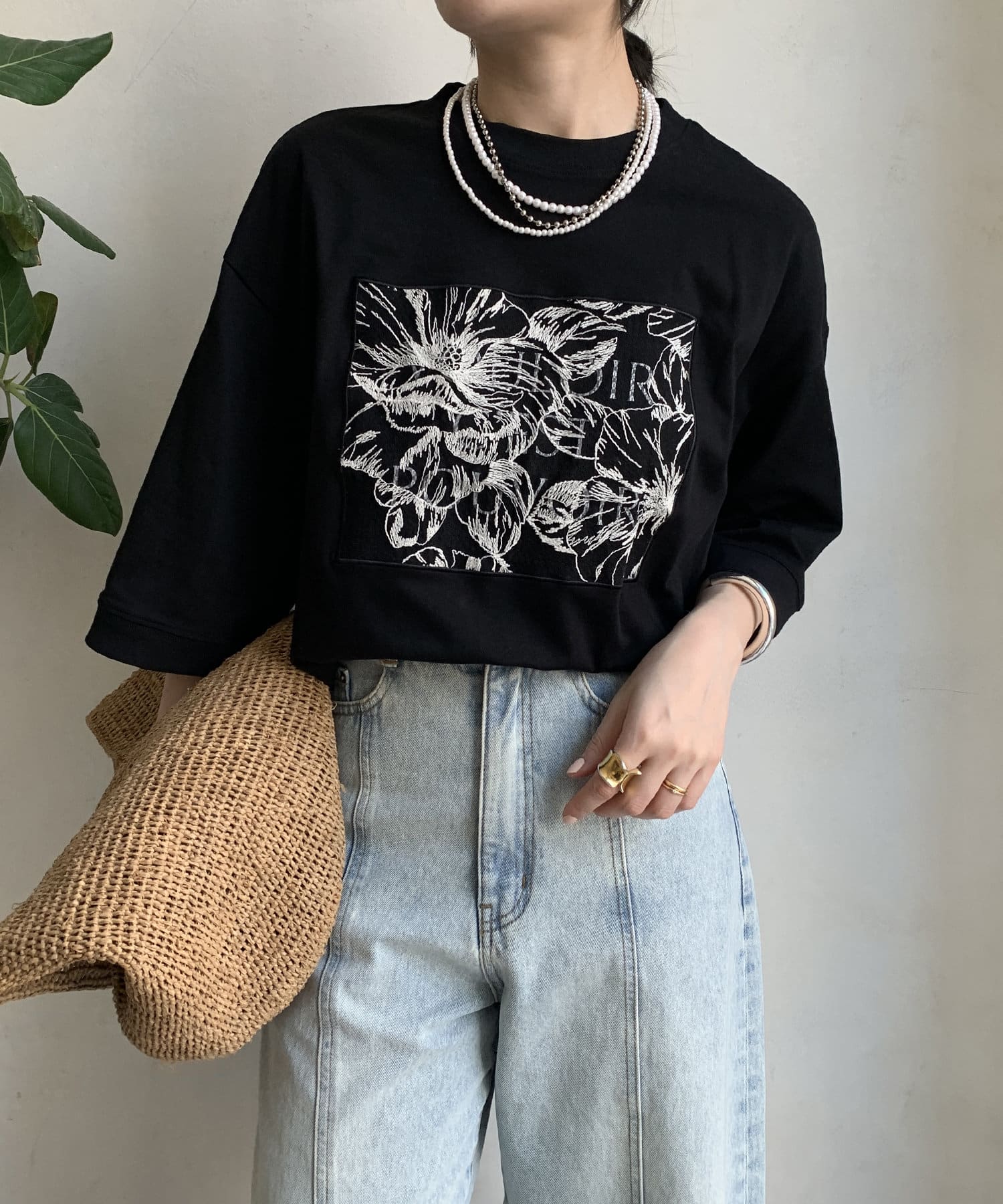 t*o様 DouDou 新品同様 定価17600円 【WEB限定】刺繍レースカー WEB限定】ロゴレース刺繍TEE | DOUDOU(ドゥドゥ)レディース