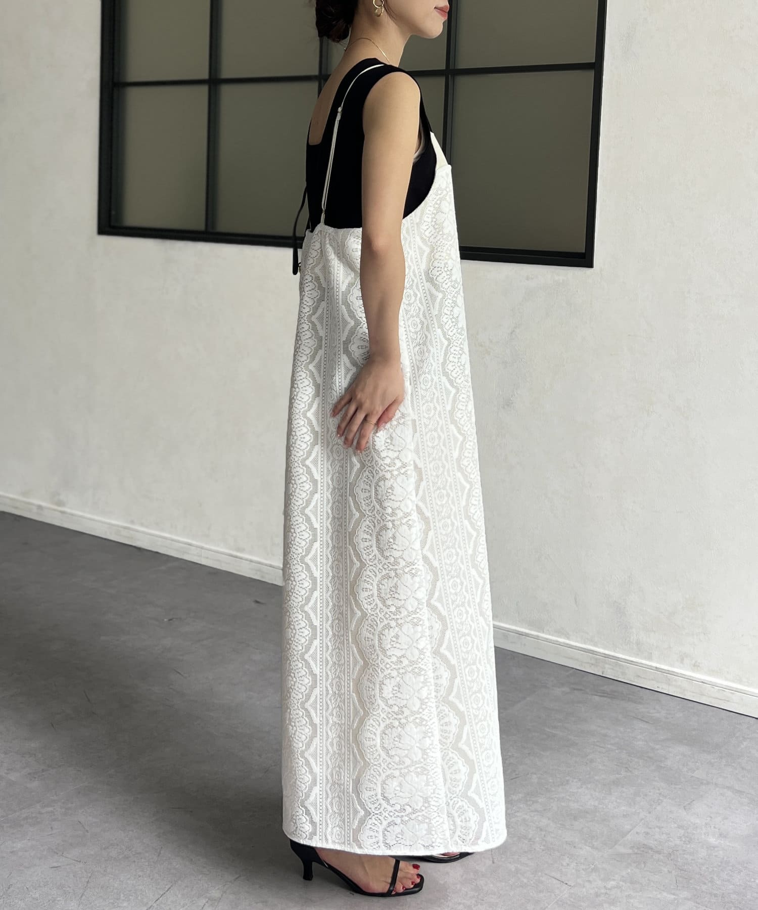 Chez toi(シェトワ) 前後2WAYフレンチスリーブニットプルオーバー