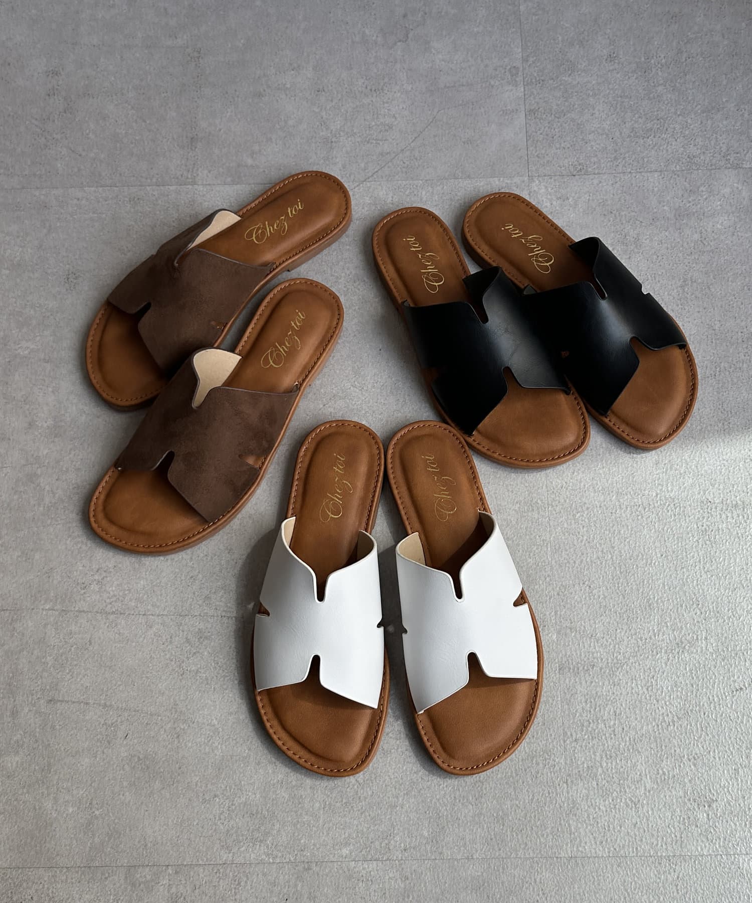 Chez toi(シェトワ) フリットフラットサンダル