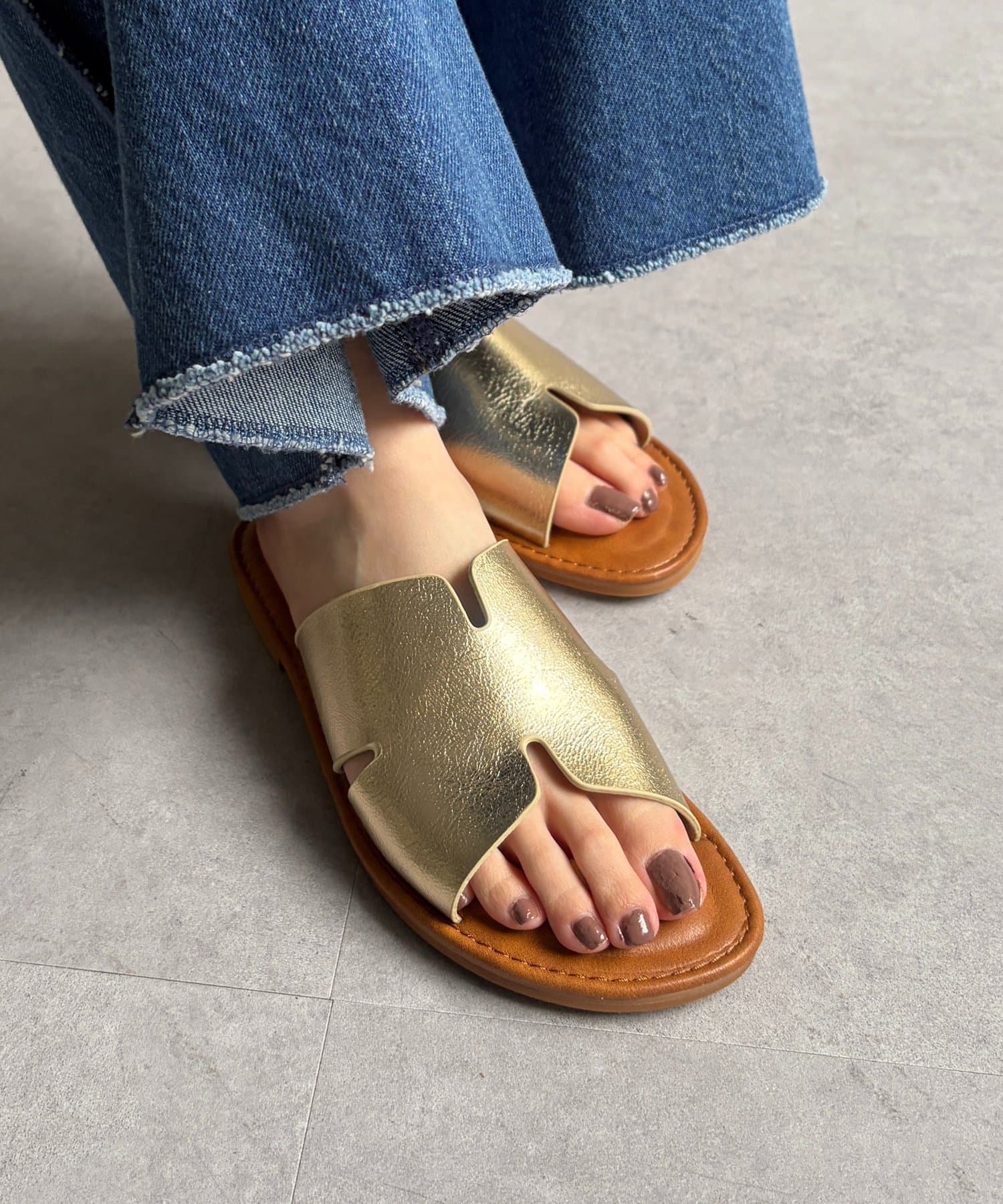 Chez toi(シェトワ) フリットフラットサンダル