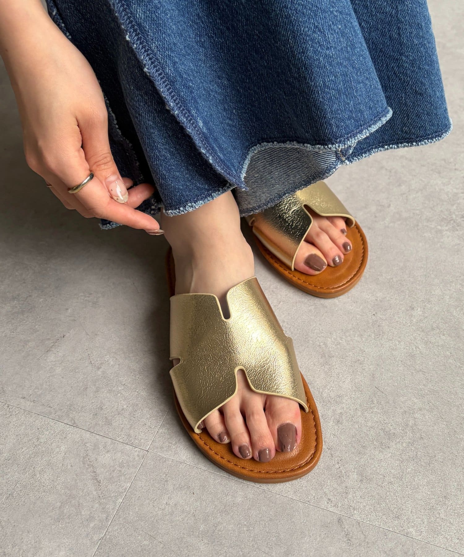 Chez toi(シェトワ) フリットフラットサンダル